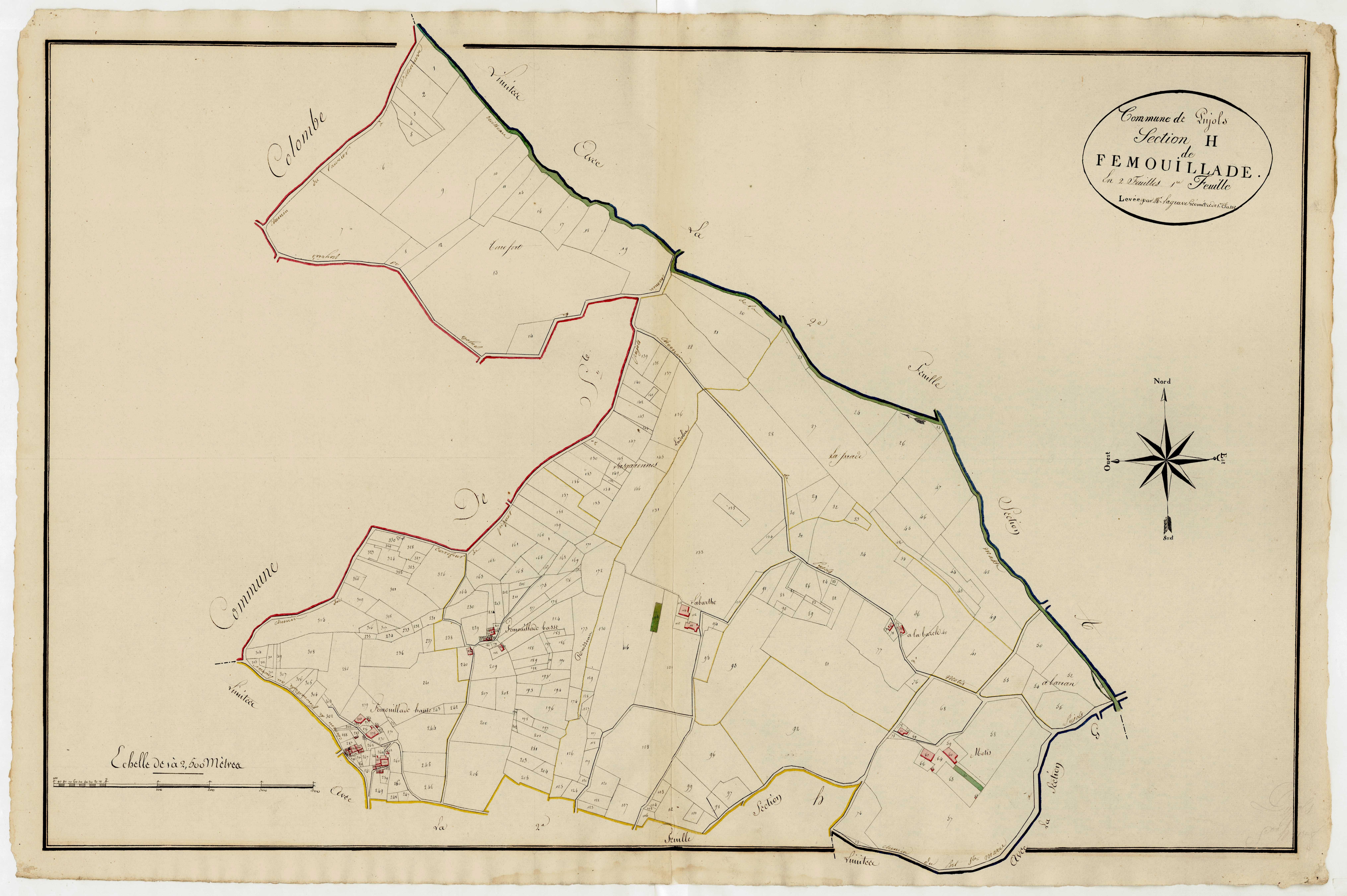 Plan primitif, atlas-H1 Femouillade, Pujols