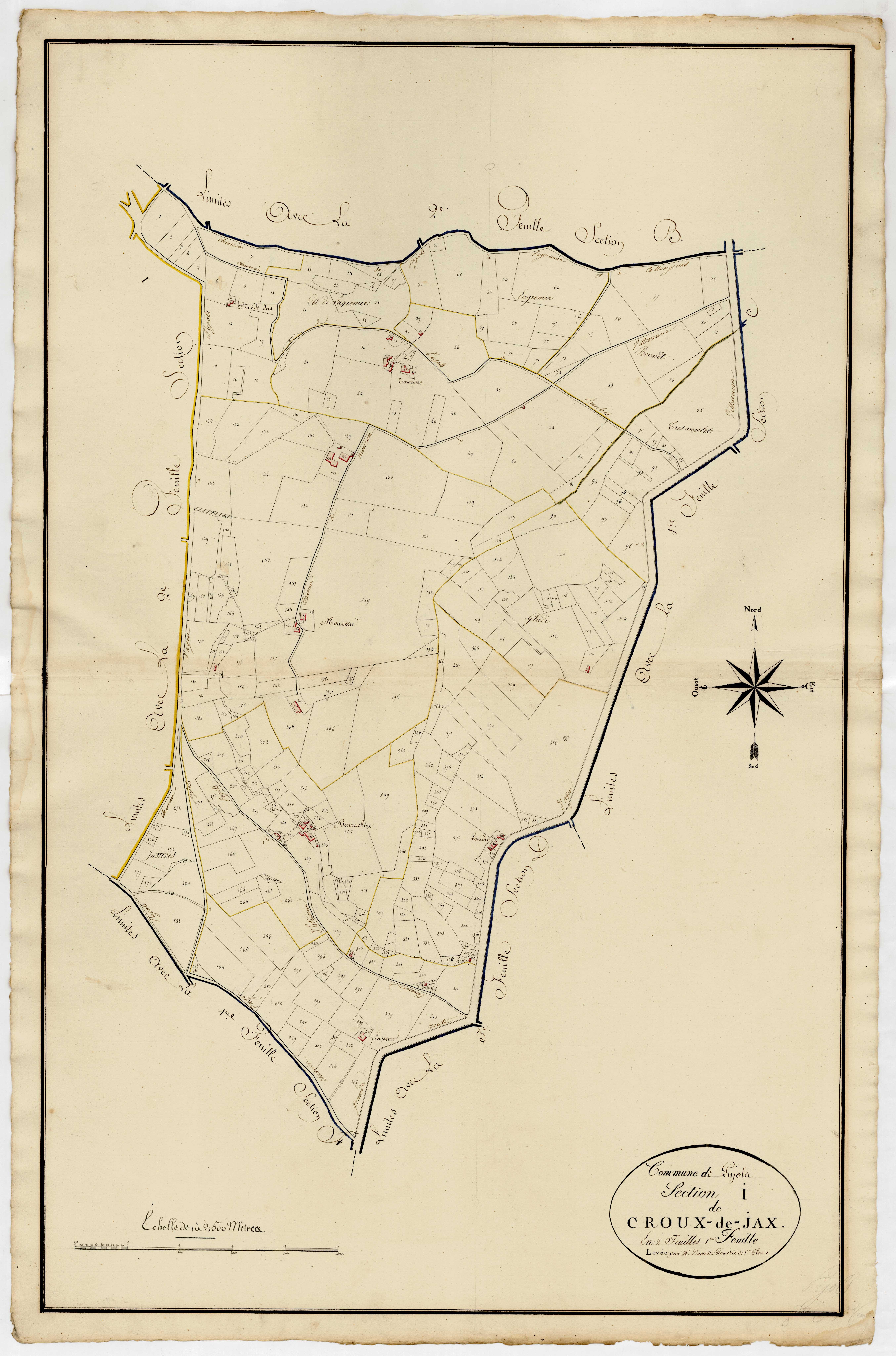 Plan primitif, atlas-H1 Croux-de-Jax, Pujols