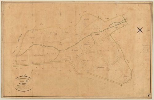 Plan napoléonien, feuille préparatoire-C1 Guitou, Pujols