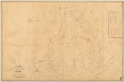 Plan napoléonien, feuille préparatoire-C2 Guitou, Pujols