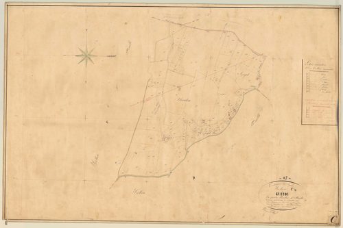 Plan napoléonien, feuille préparatoire-C4 Guitou, Pujols