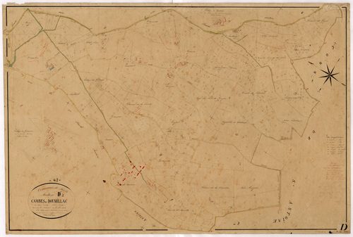 Plan napoléonien, feuille préparatoire-D2 Cambes et Doumillac, Pujols