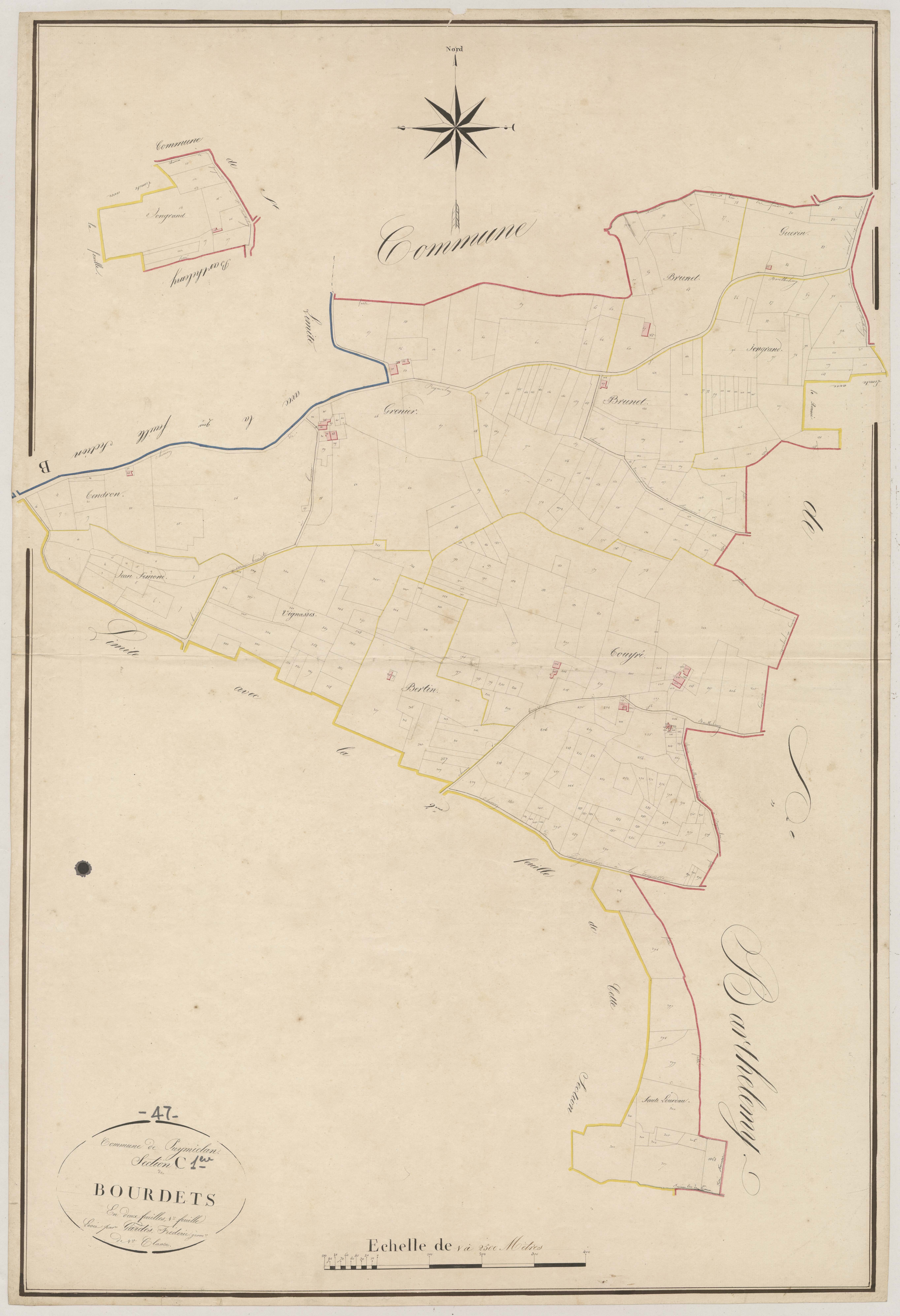 Plan napoléonien, atlas-C1 Bourdets, Puymiclan