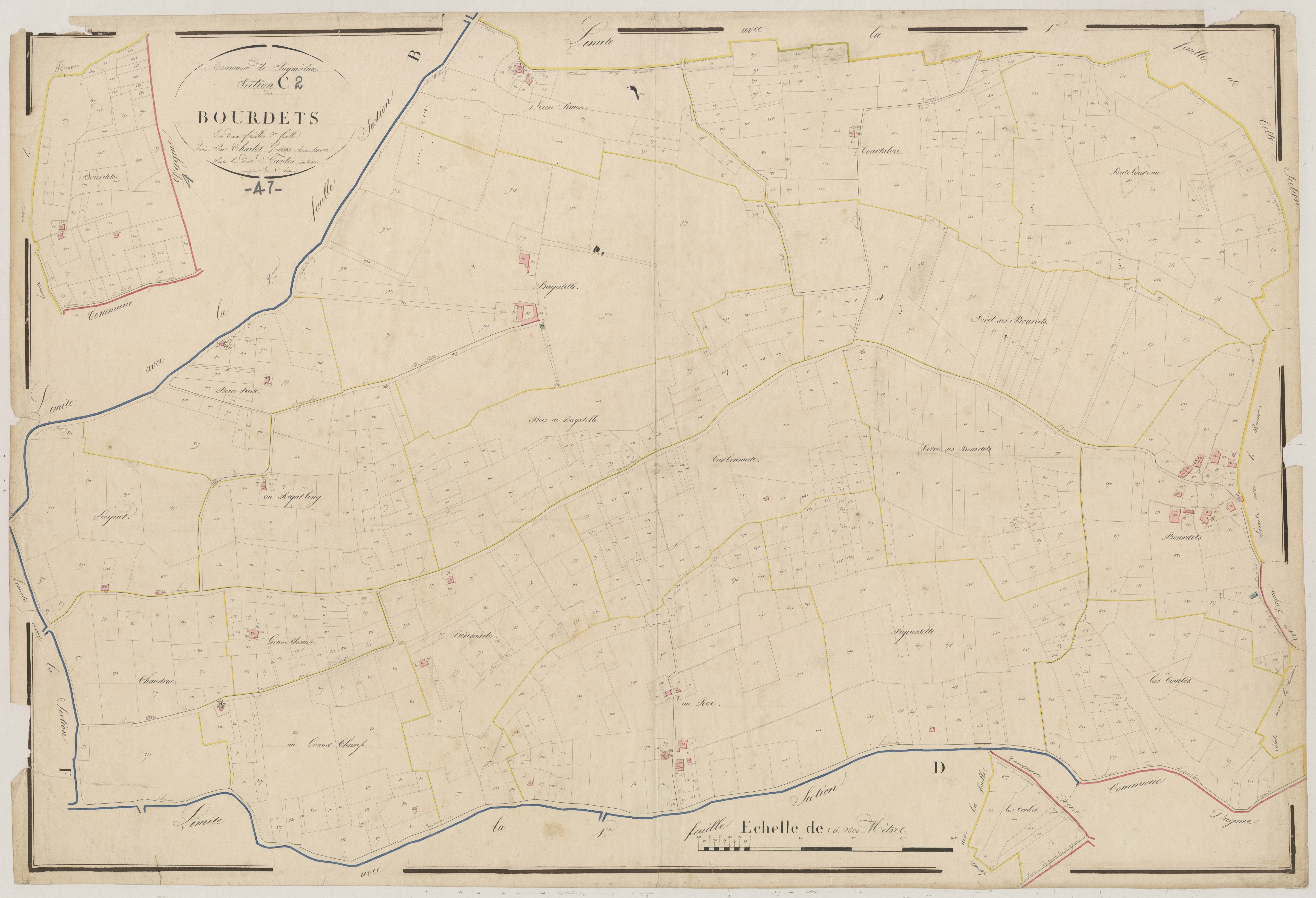 Plan napoléonien, atlas-C2 Bourdets, Puymiclan