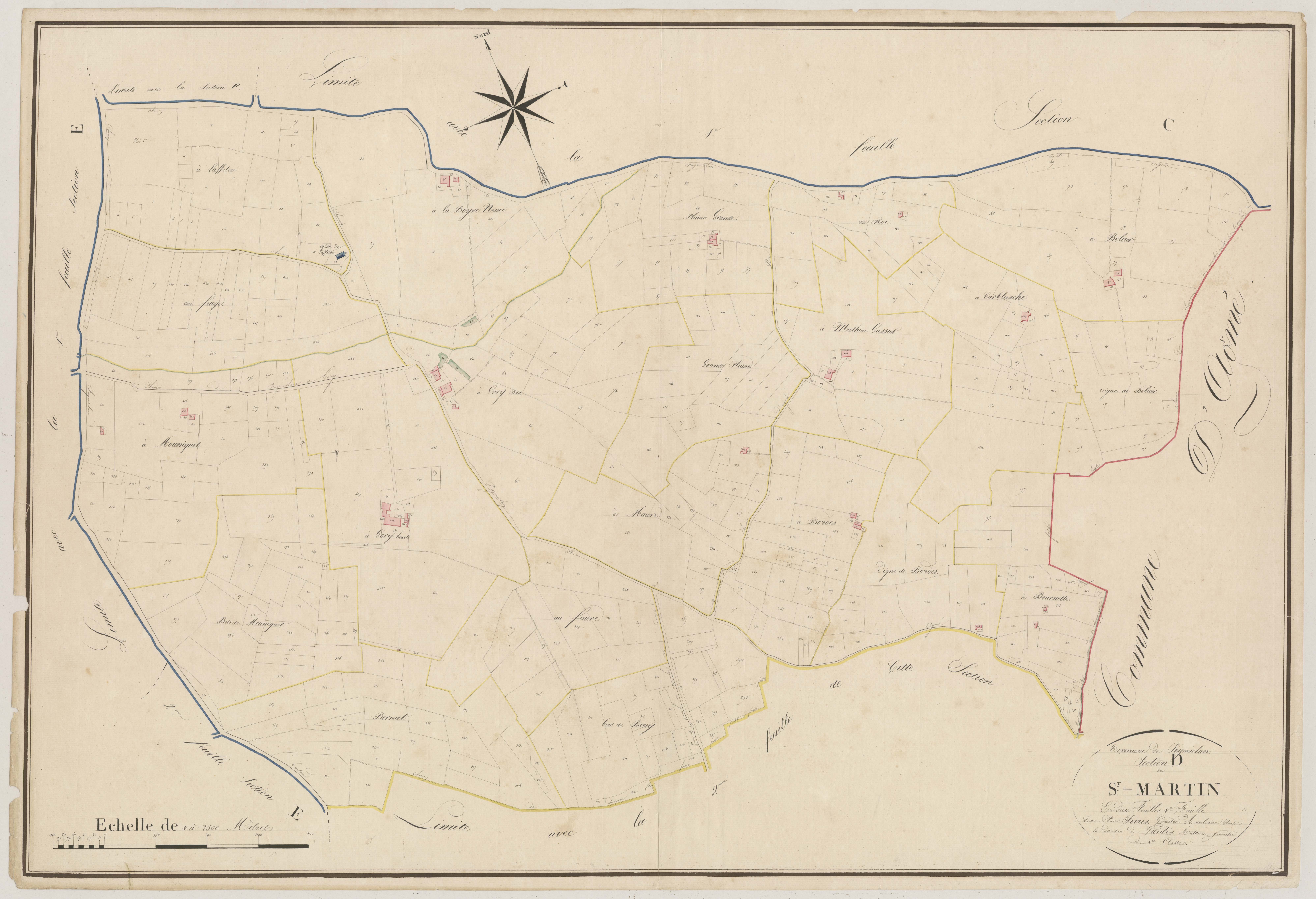 Plan napoléonien, atlas-D1 Saint-Martin, Puymiclan