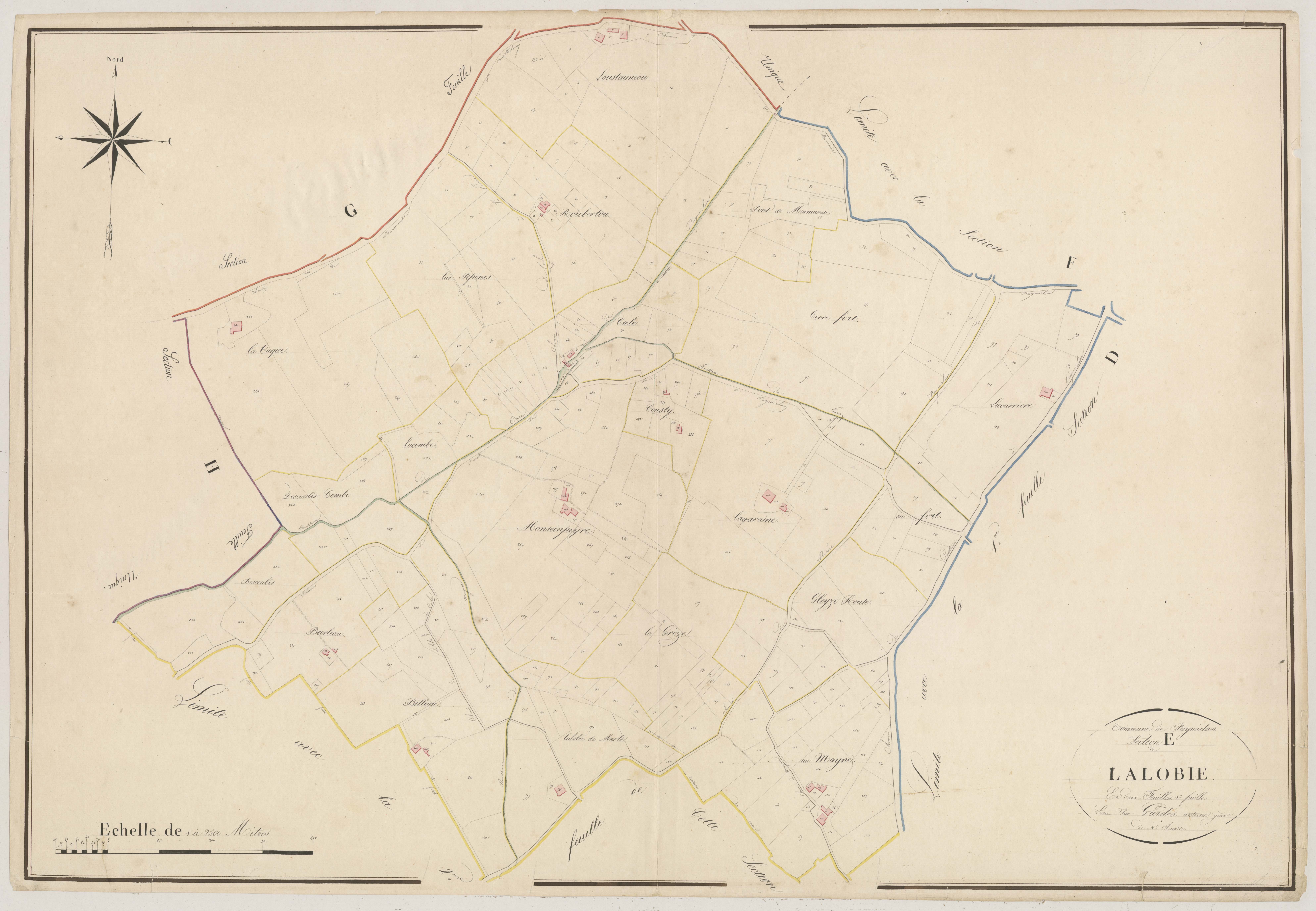 Plan napoléonien, atlas-E1 Lalobie, Puymiclan