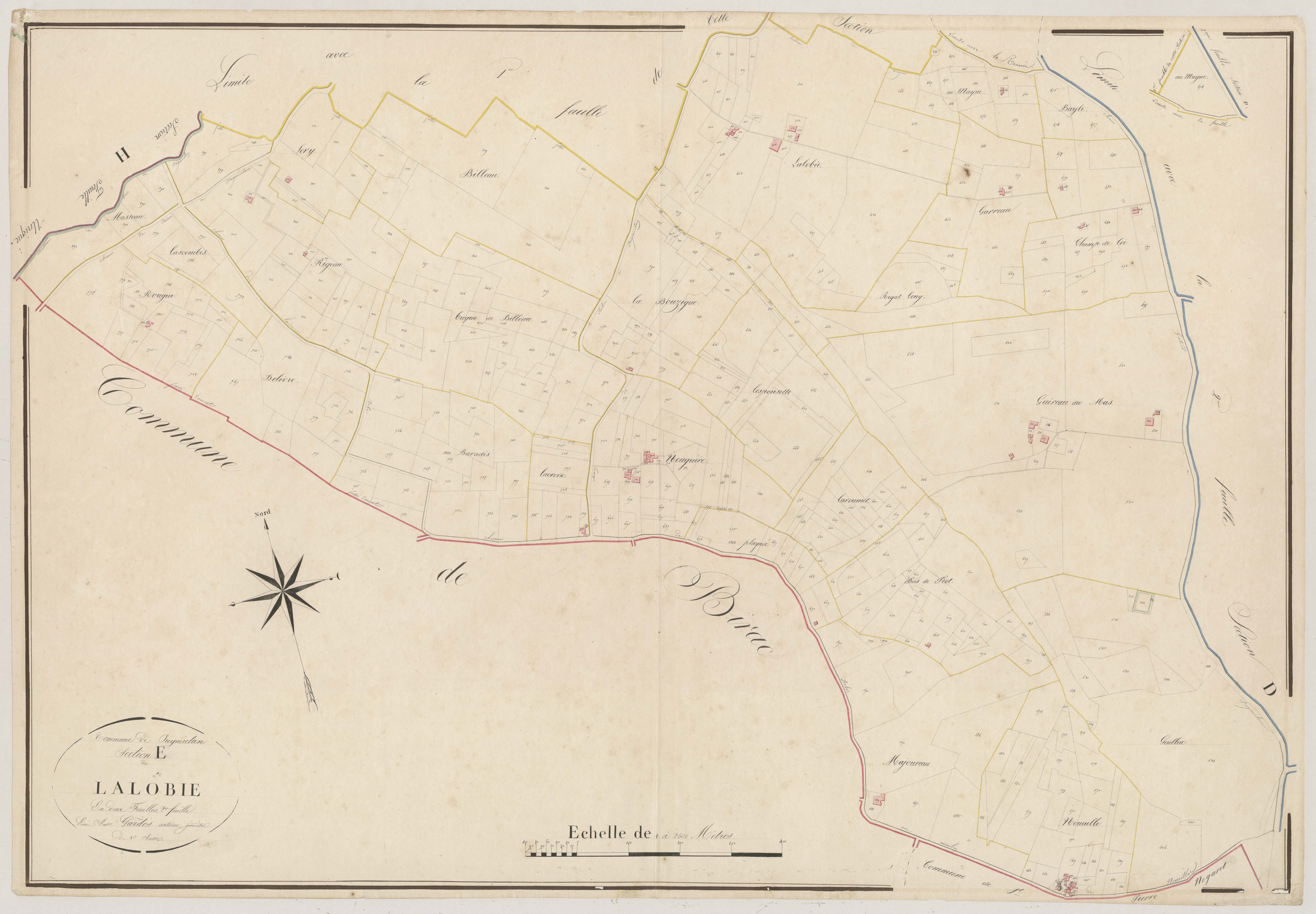 Plan napoléonien, atlas-E2 Lalobie, Puymiclan