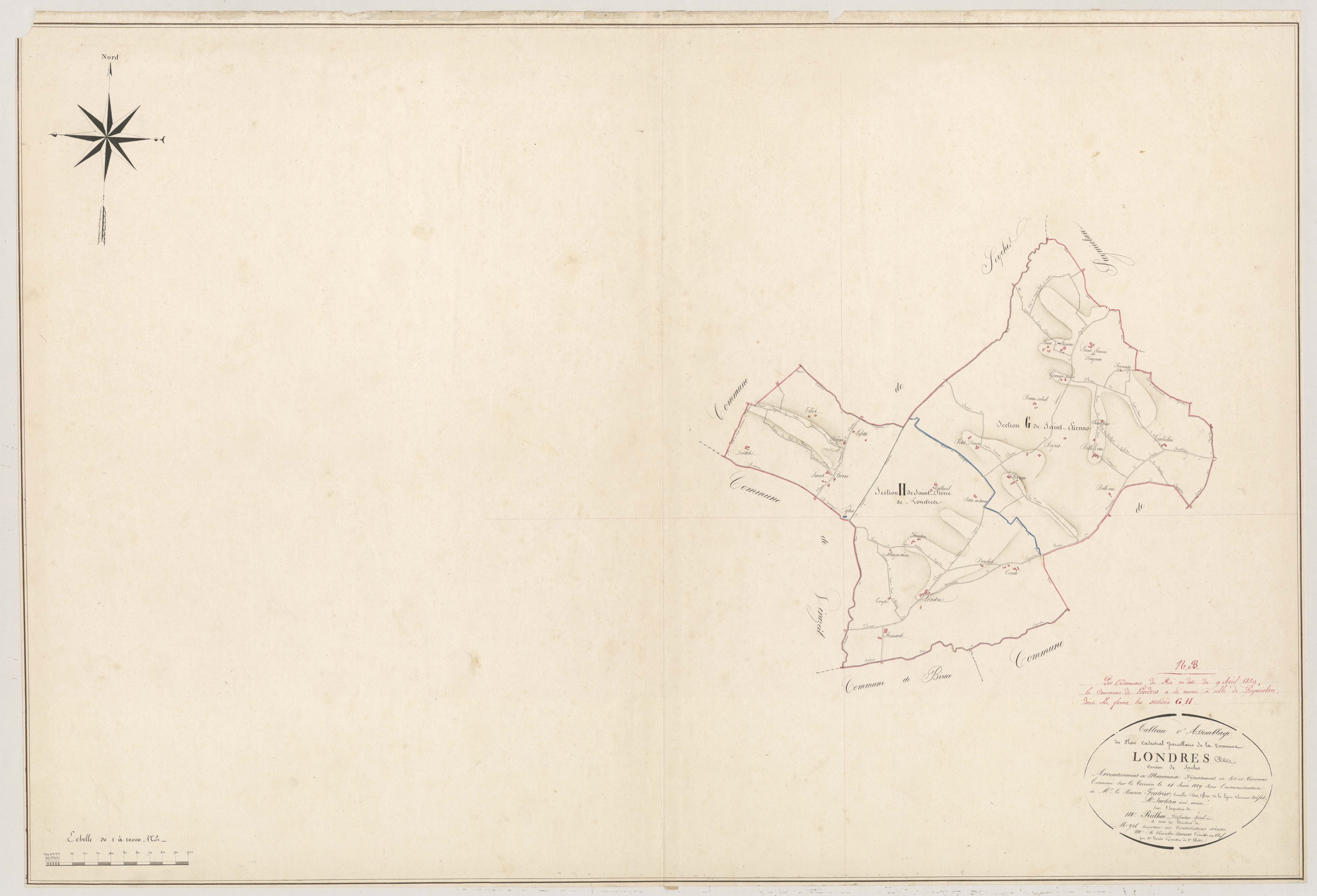 Plan napoléonien, atlas-TA, Puymiclan (Londres)