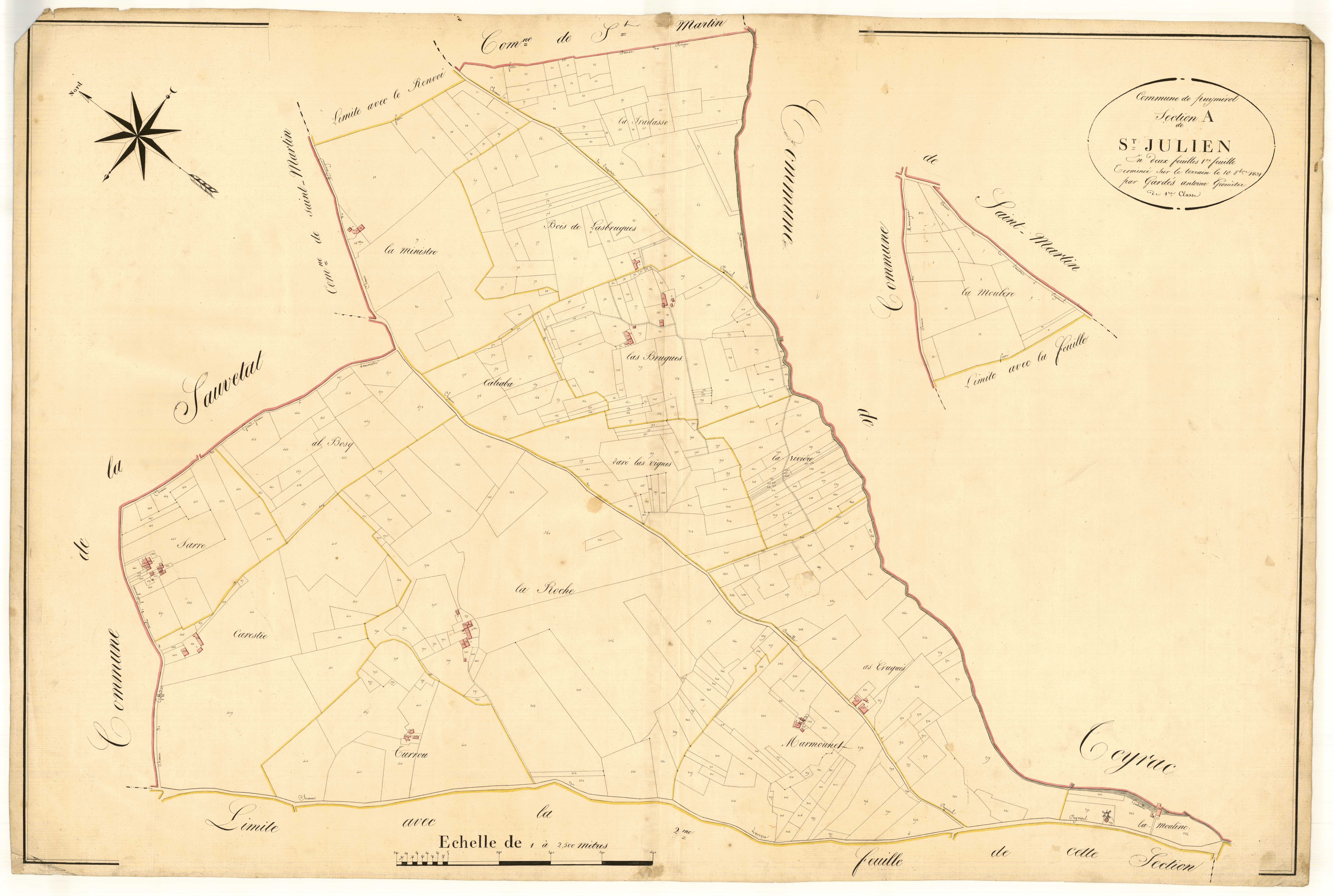 Plan napoléonien, atlas-A1 Saint-Julien, Puymirol