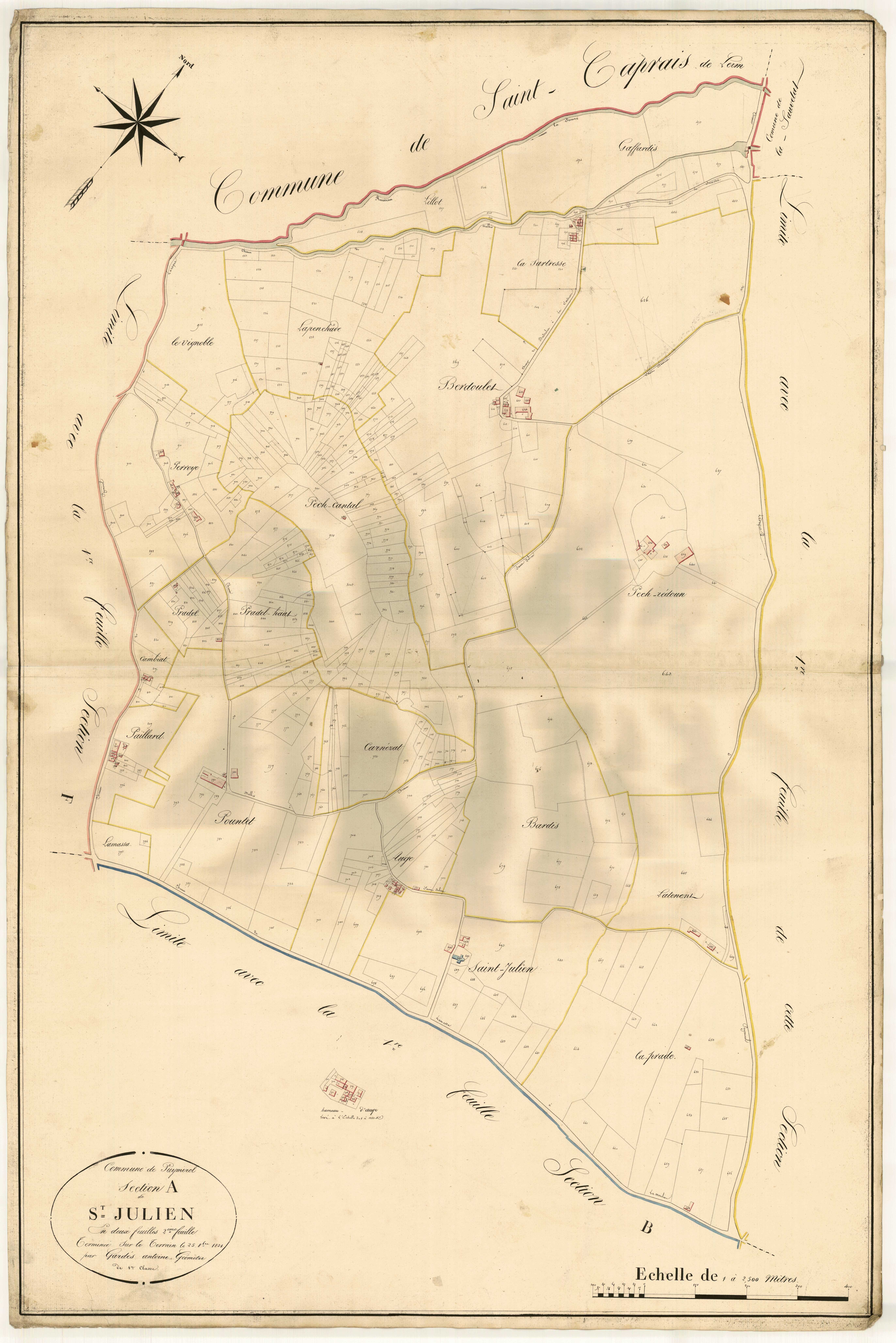 Plan napoléonien, atlas-A2 Saint Julien, Puymirol