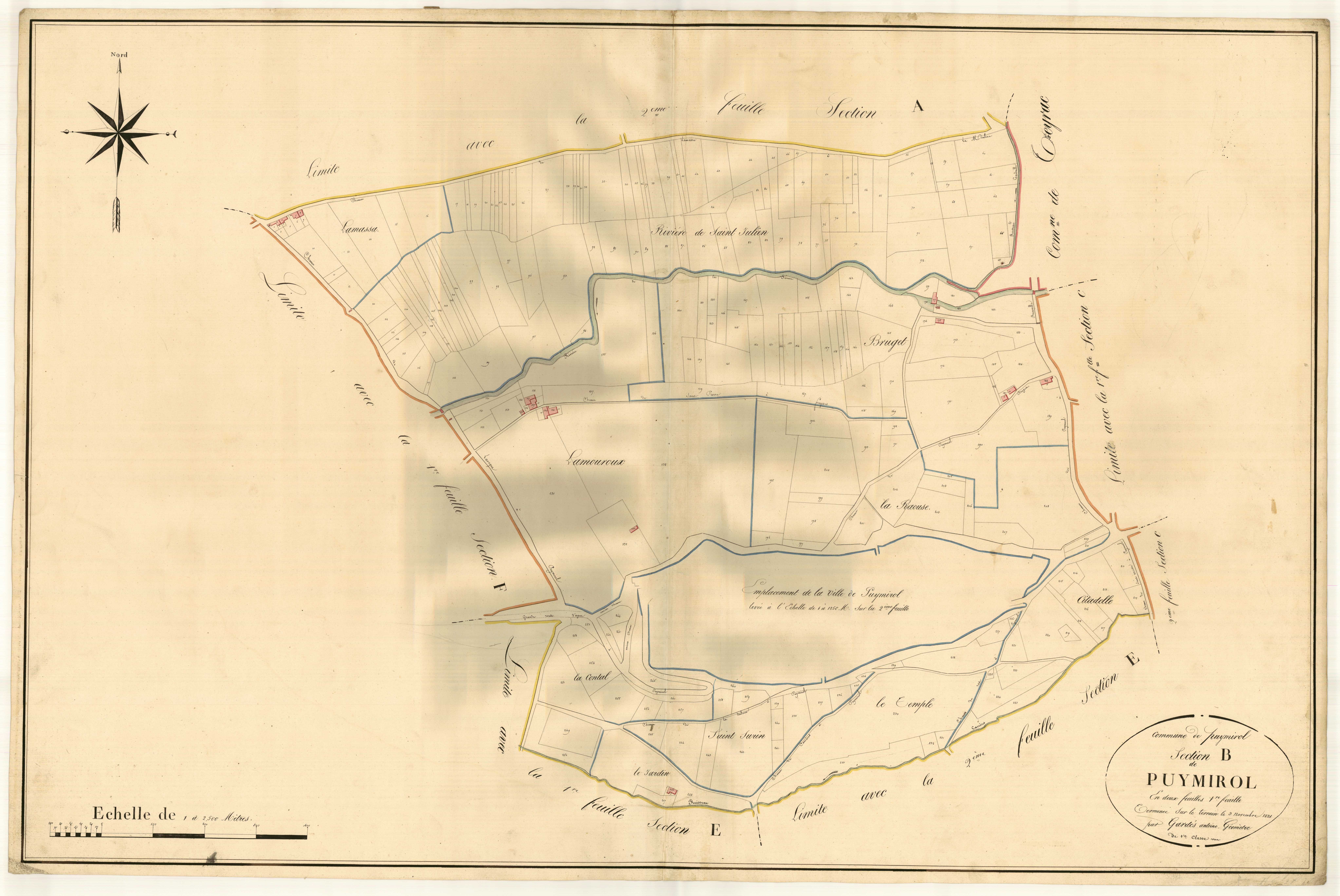 Plan napoléonien, atlas-B1 Puymirol, Puymirol