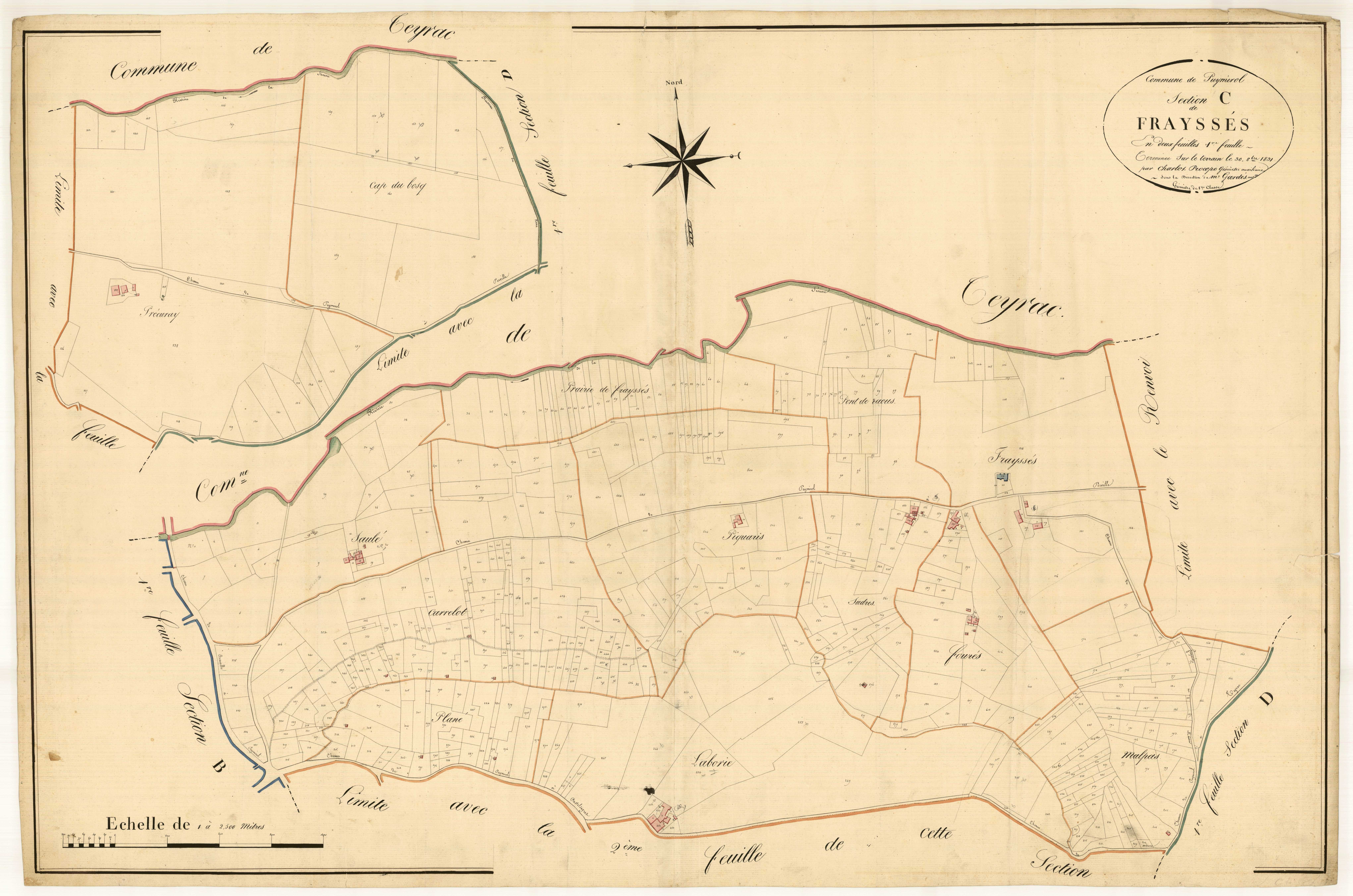 Plan napoléonien, atlas-C1 Frayssés, Puymirol