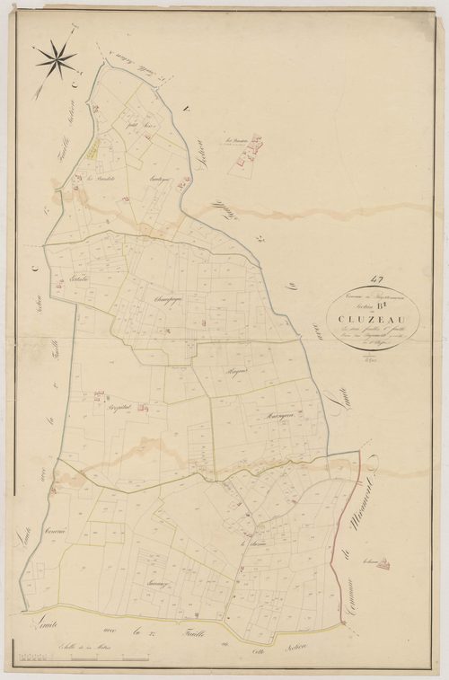 Plan napoléonien, atlas-B1 Le Cluzeau, Puysserampion