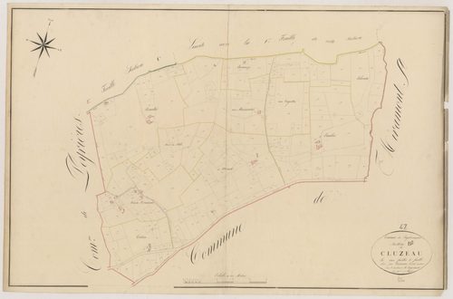 Plan napoléonien, atlas-B2 Le Cluzeau, Puysserampion
