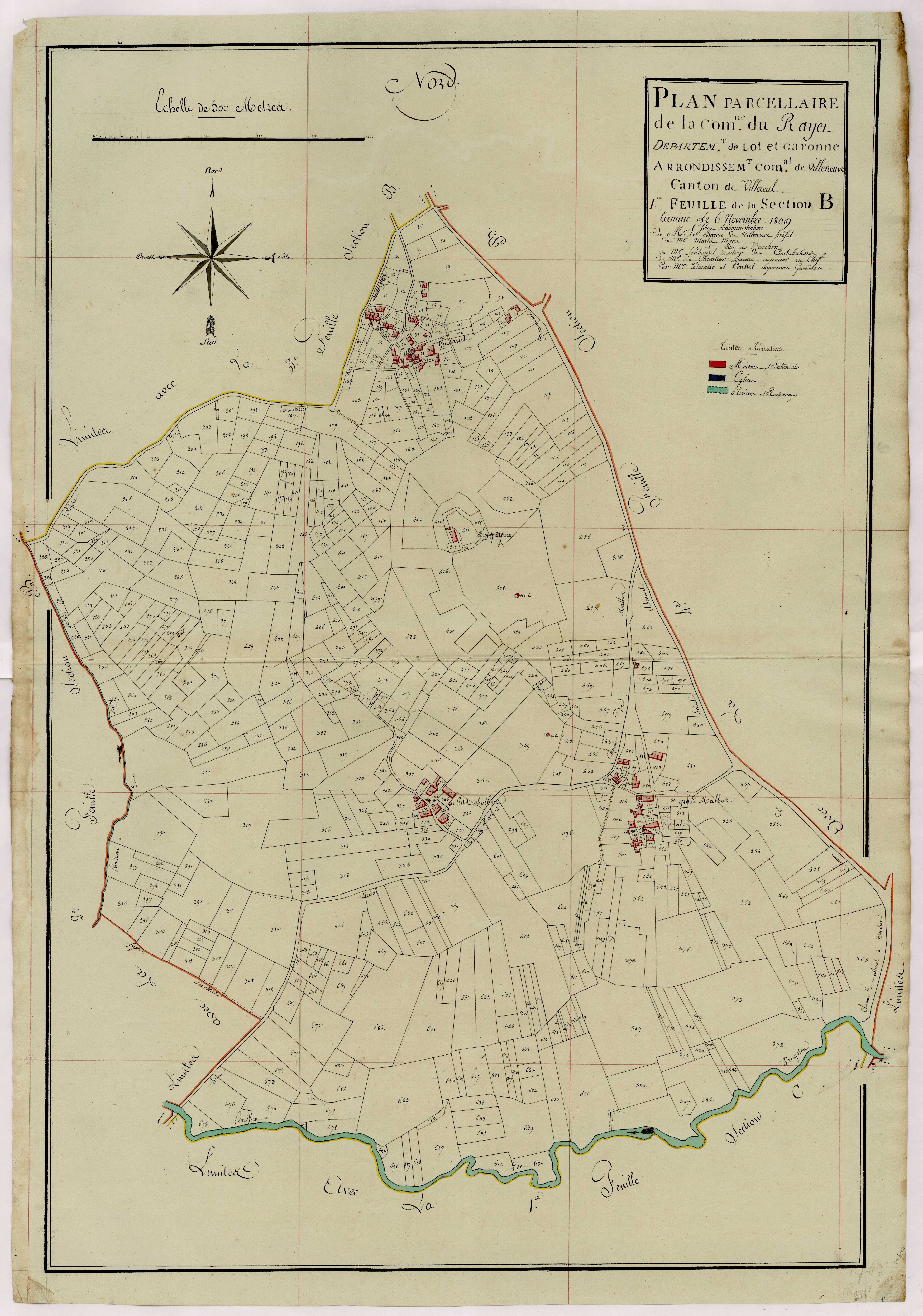 Plan primitif, atlas-B1 Le Monceyroux, Rayet