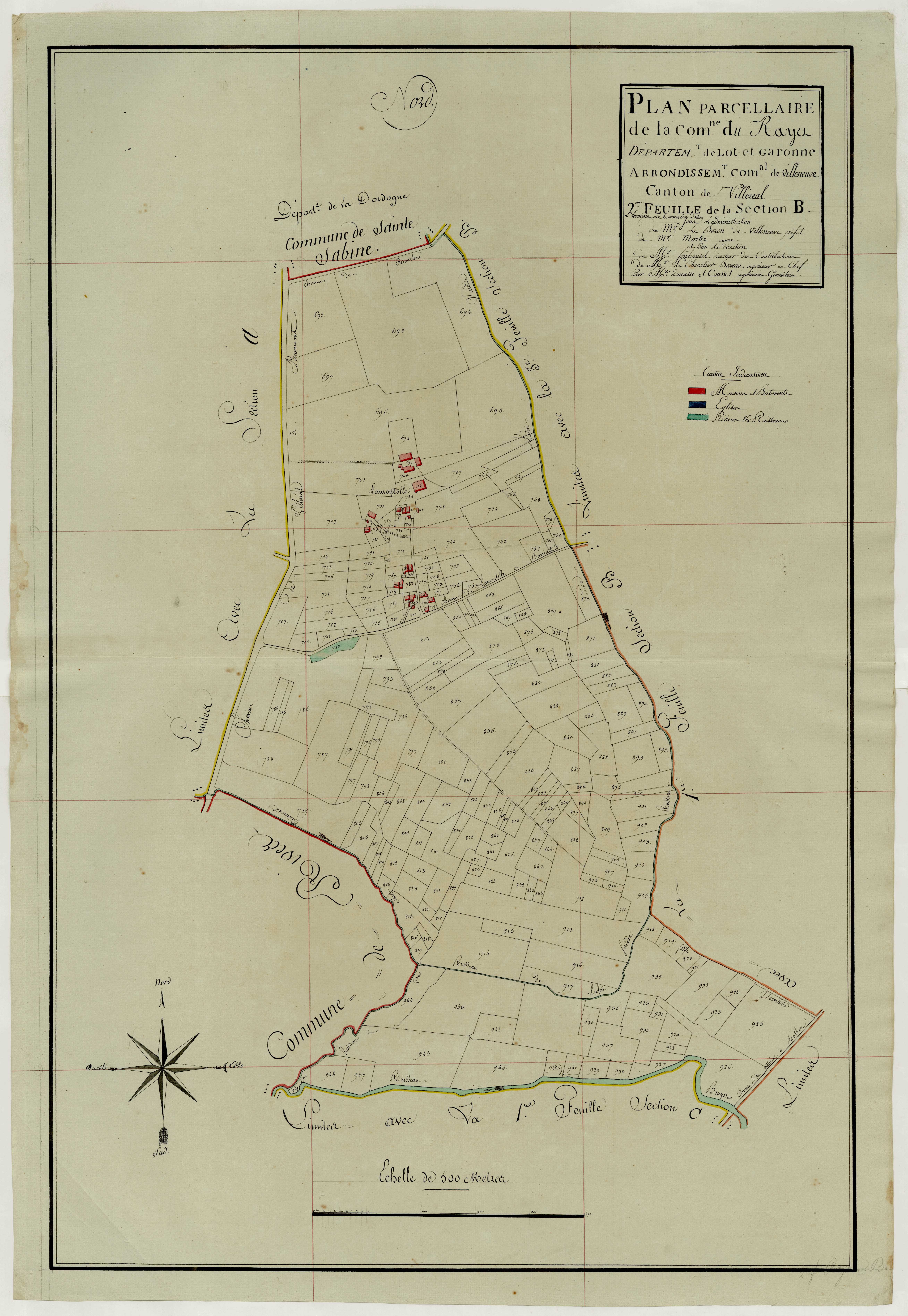 Plan primitif, atlas-B2 Le Monceyroux, Rayet