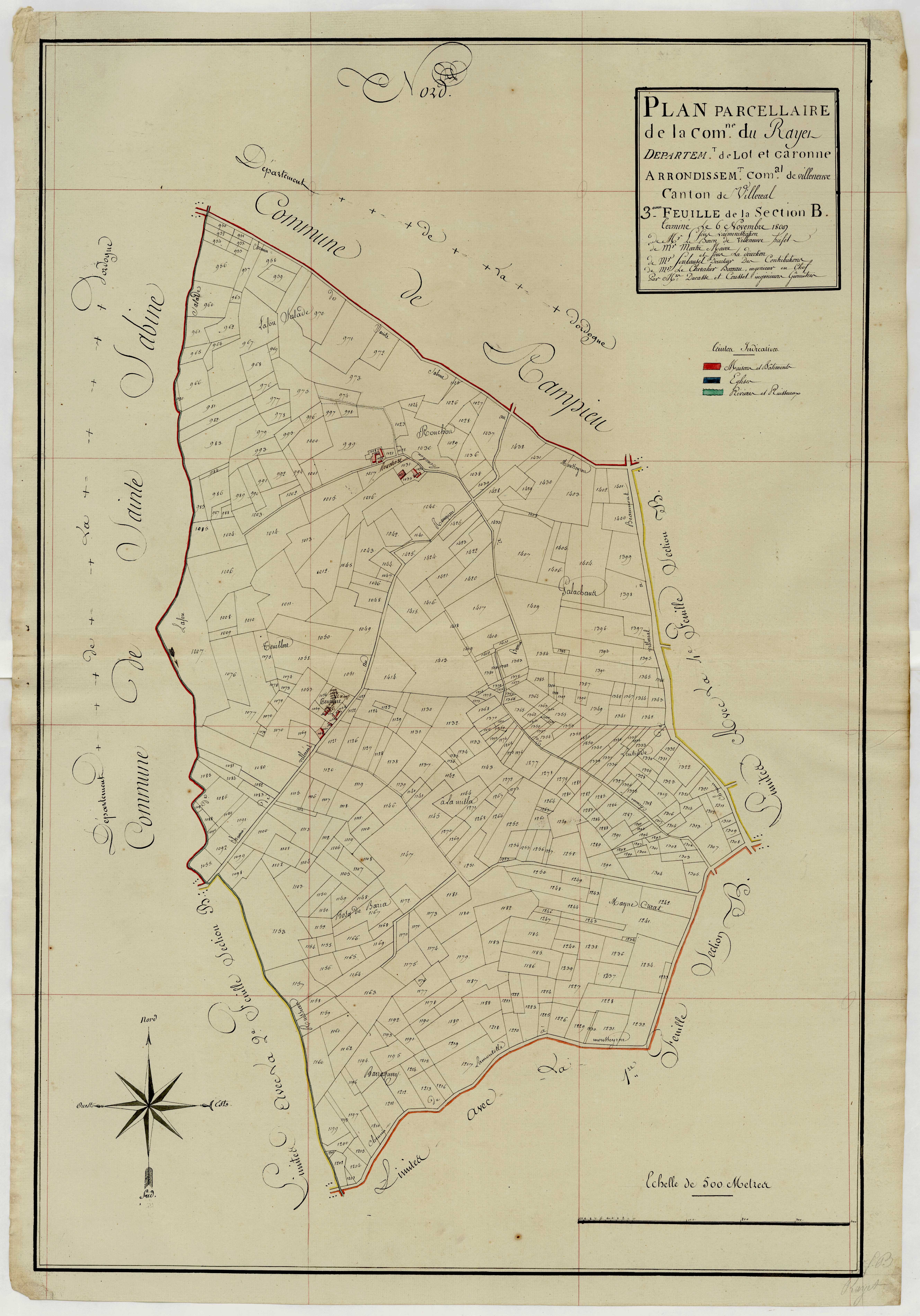 Plan primitif, atlas-B3 Le Monceyroux, Rayet