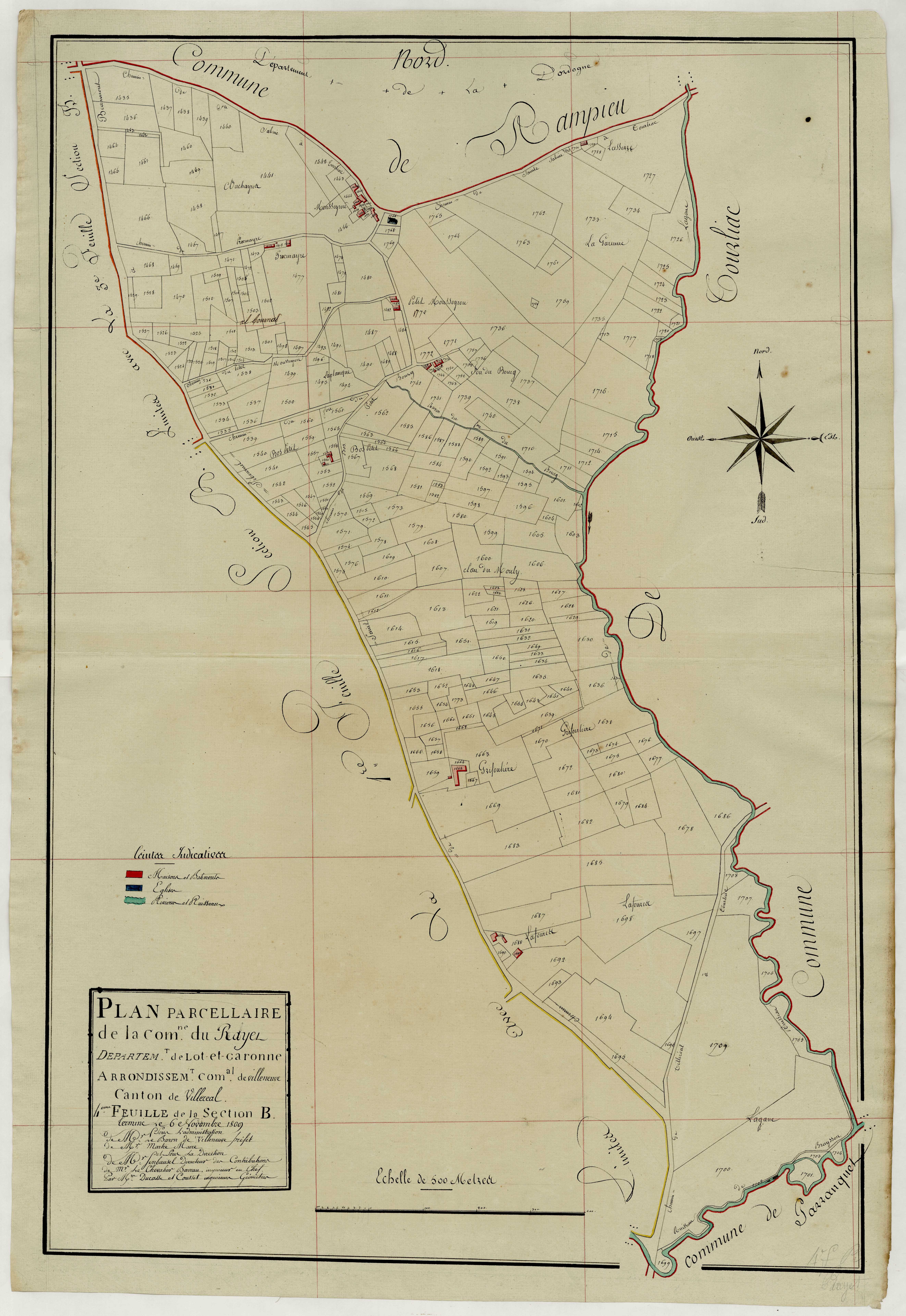 Plan primitif, atlas-B4 Le Monceyroux, Rayet