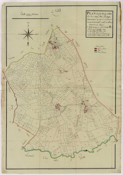 Plan primitif, atlas-B1 Le Monceyroux, Rayet