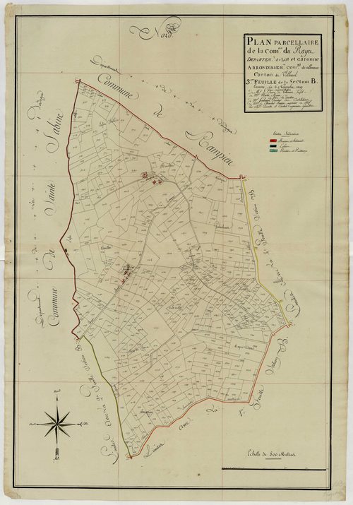 Plan primitif, atlas-B3 Le Monceyroux, Rayet