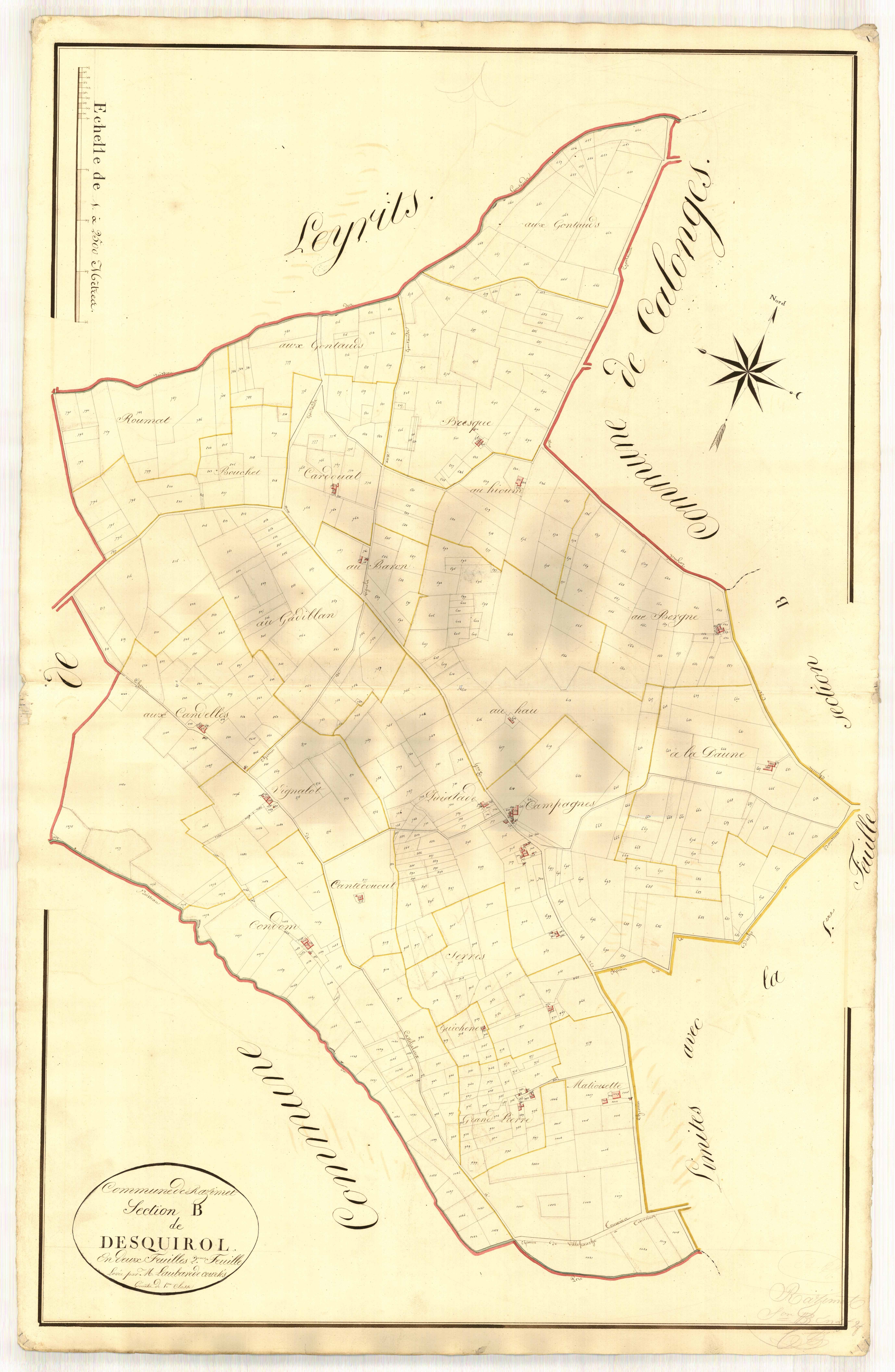 Plan napoléonien, atlas-B2 Desquirol, Razimet