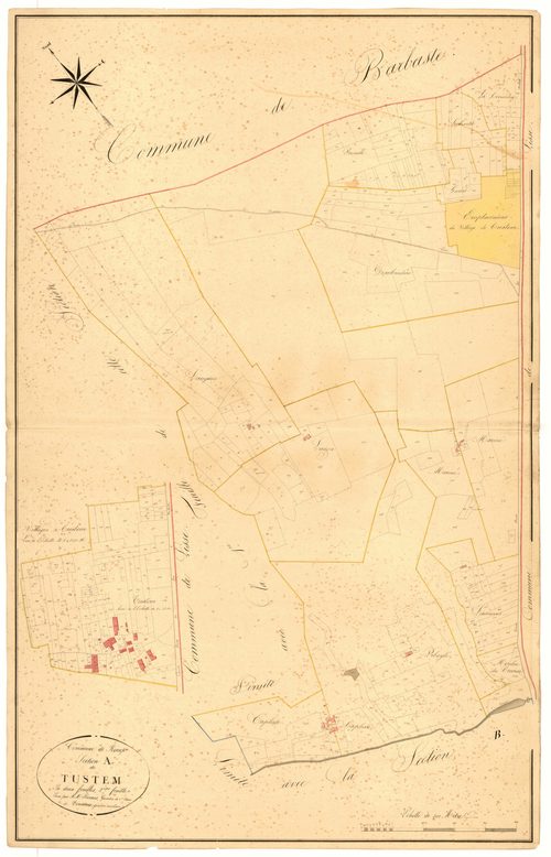 Plan napoléonien, atlas-A2 Tustem, Réaup-Lisse