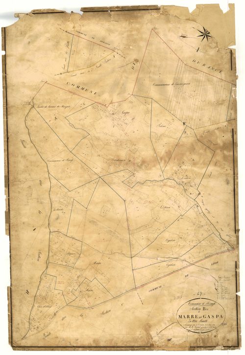 Plan napoléonien, feuille préparatoire-B, Réaup-Lisse