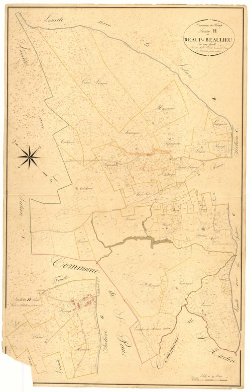 Plan napoléonien, atlas-H Réaup et Beaukieu, Réaup-Lisse