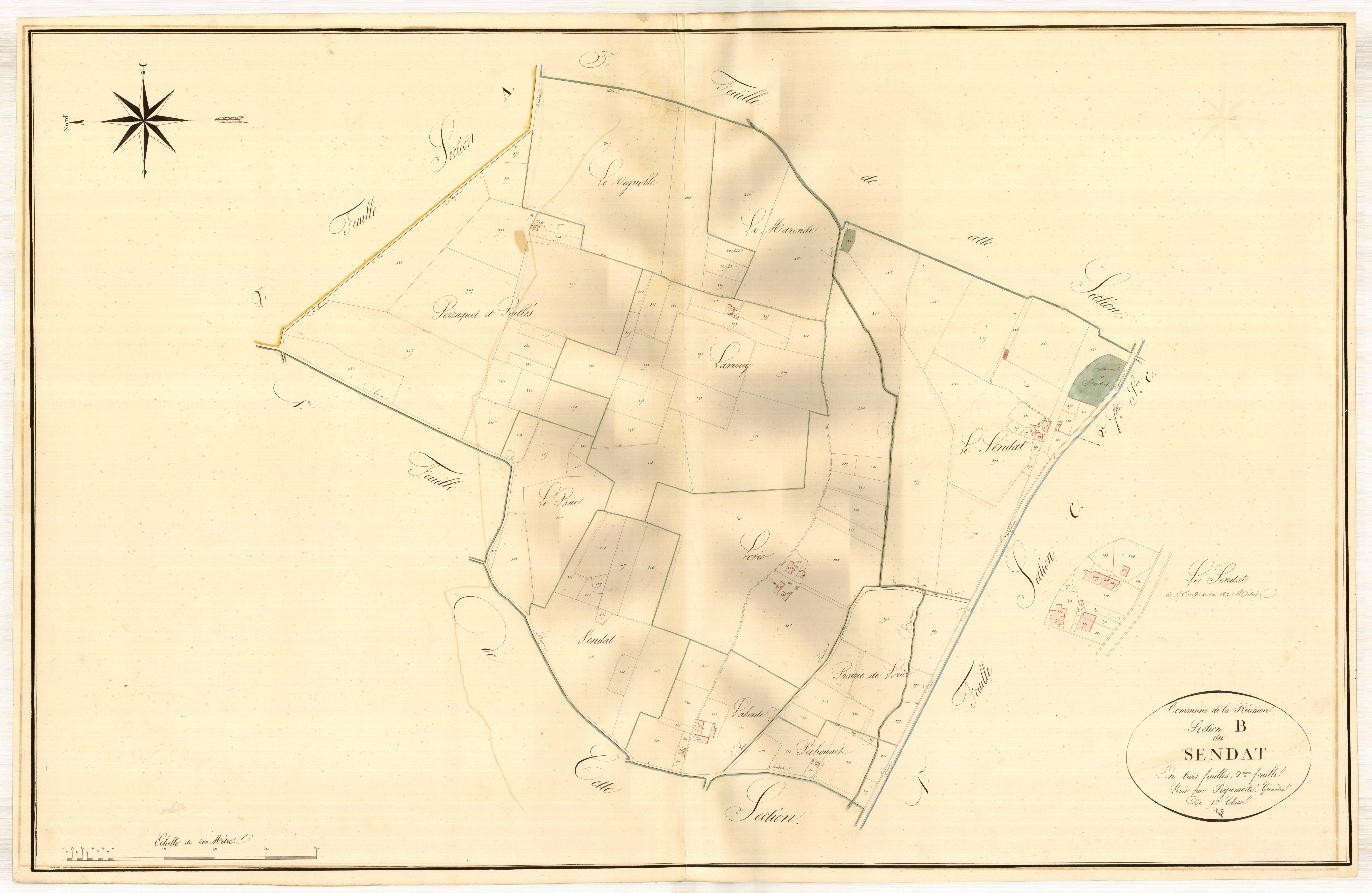 Plan napoléonien, atlas-B2 Le Sendat, Réunion (La)