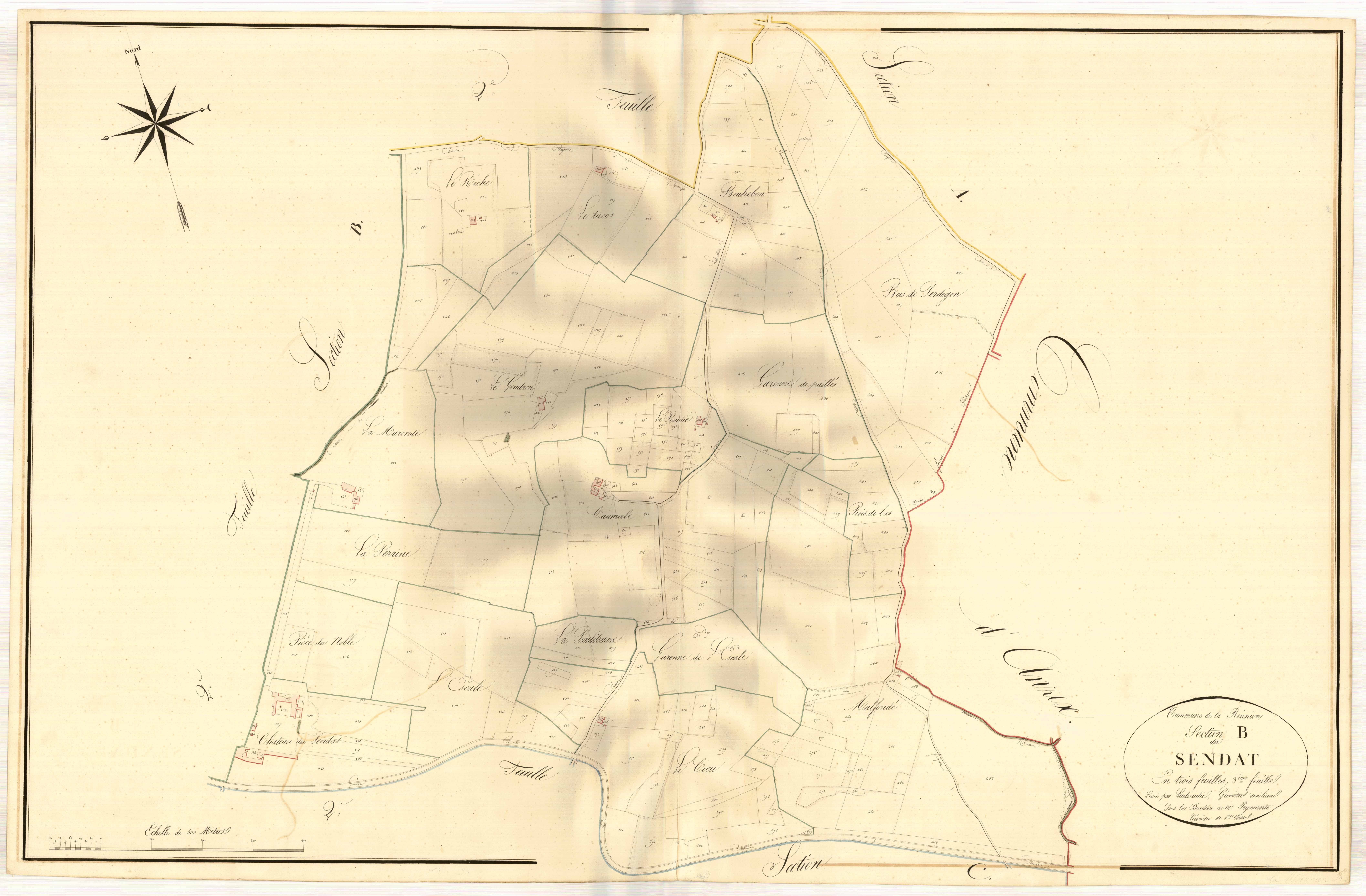Plan napoléonien, atlas-B3 Le Sendat, Réunion (La)