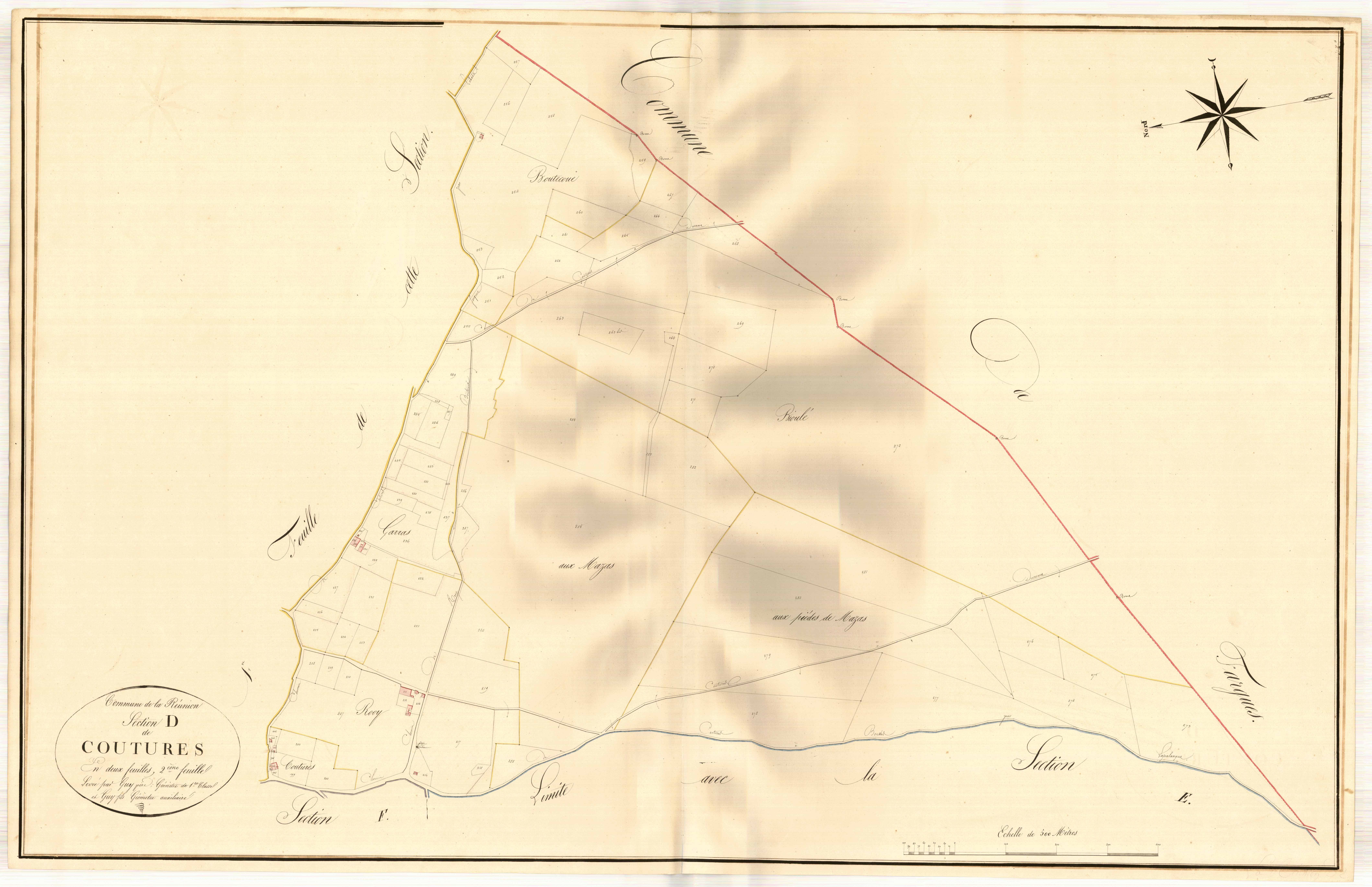 Plan napoléonien, atlas-D2 Couthures, Réunion (La)