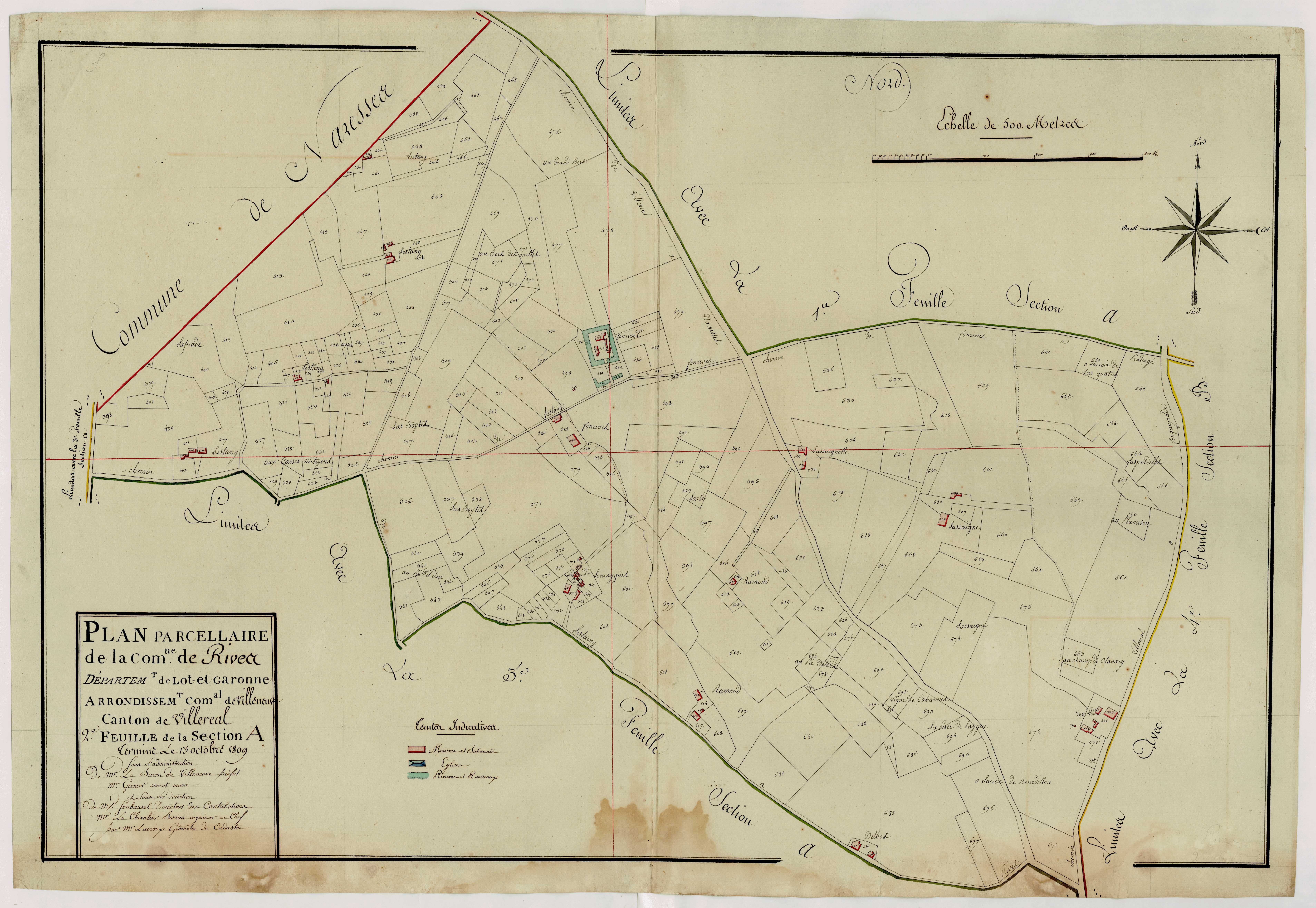 Plan primitif, atlas-A2 Fonrives, Rives