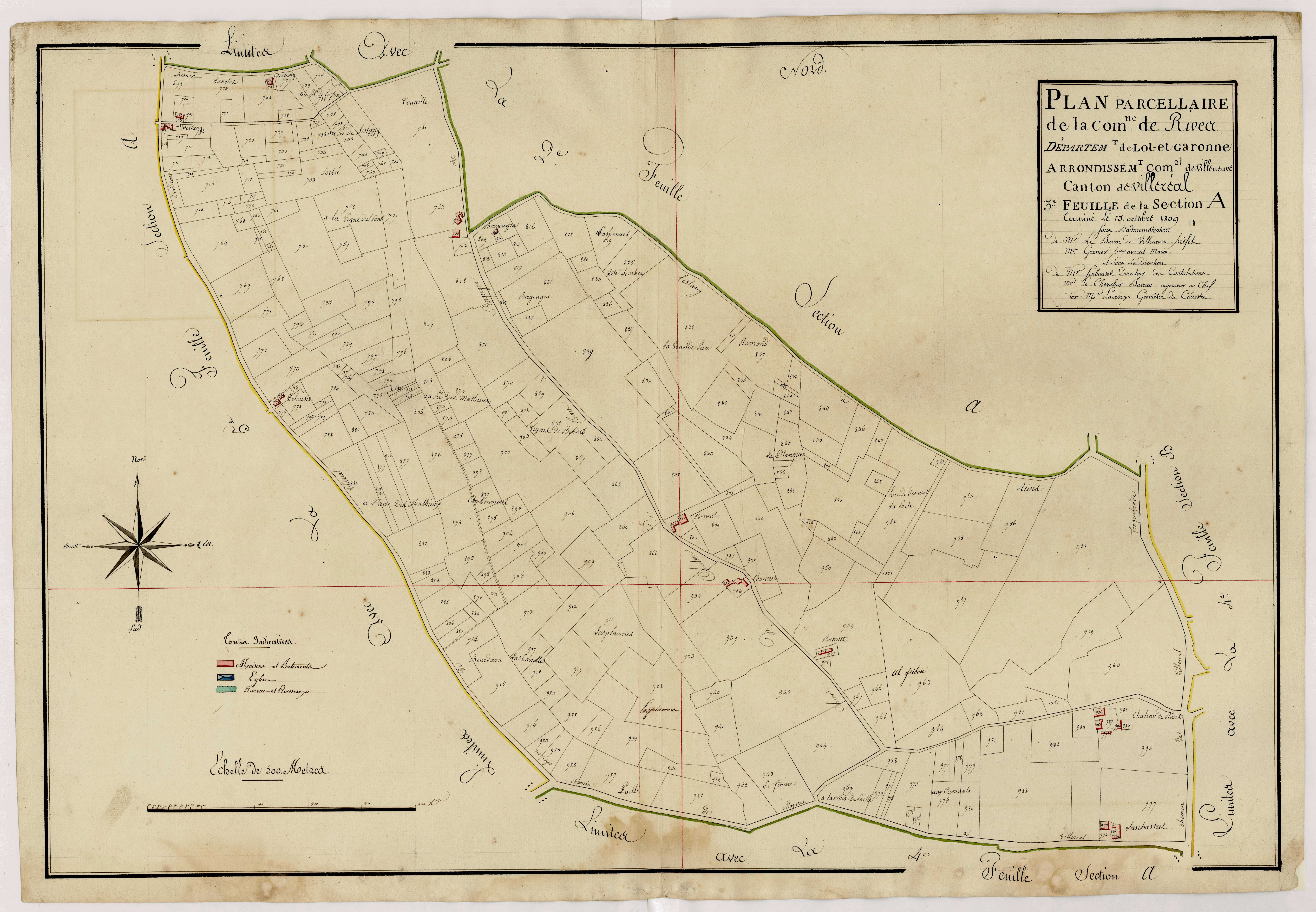 Plan primitif, atlas-A3 Fonrives, Rives