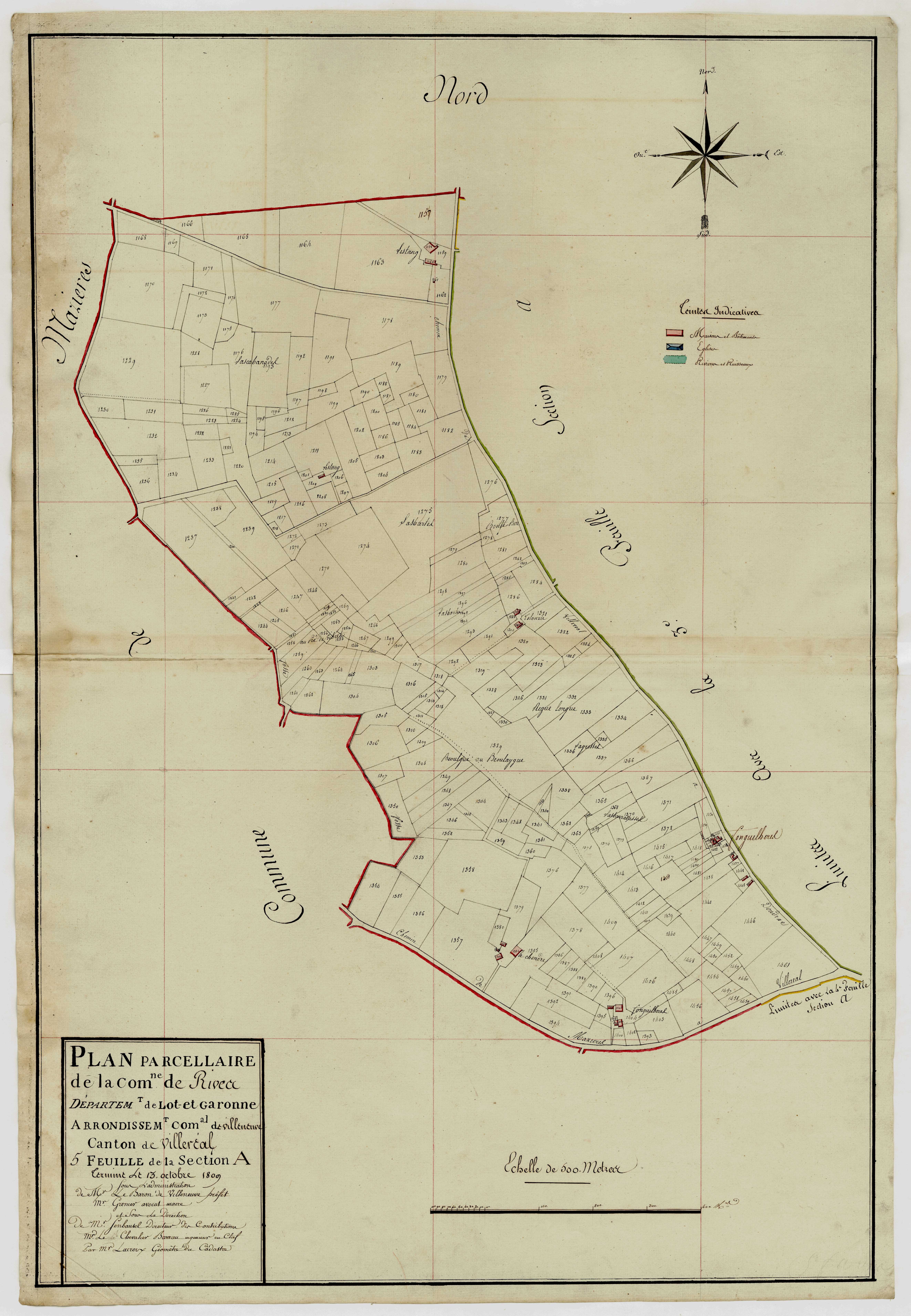 Plan primitif, atlas-A5 Fonrives, Rives