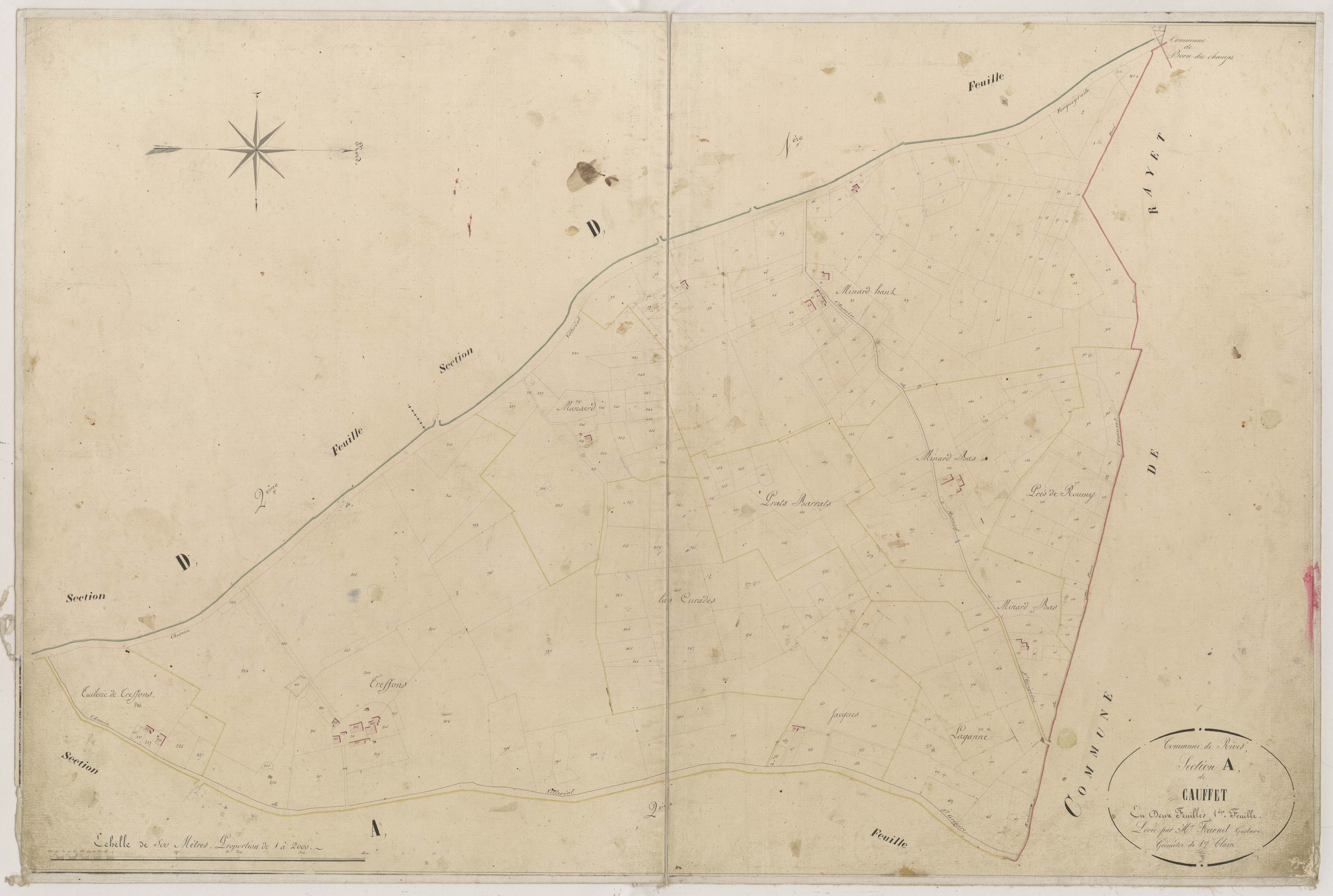 Plan napoléonien-A1 Cauffet, Rives