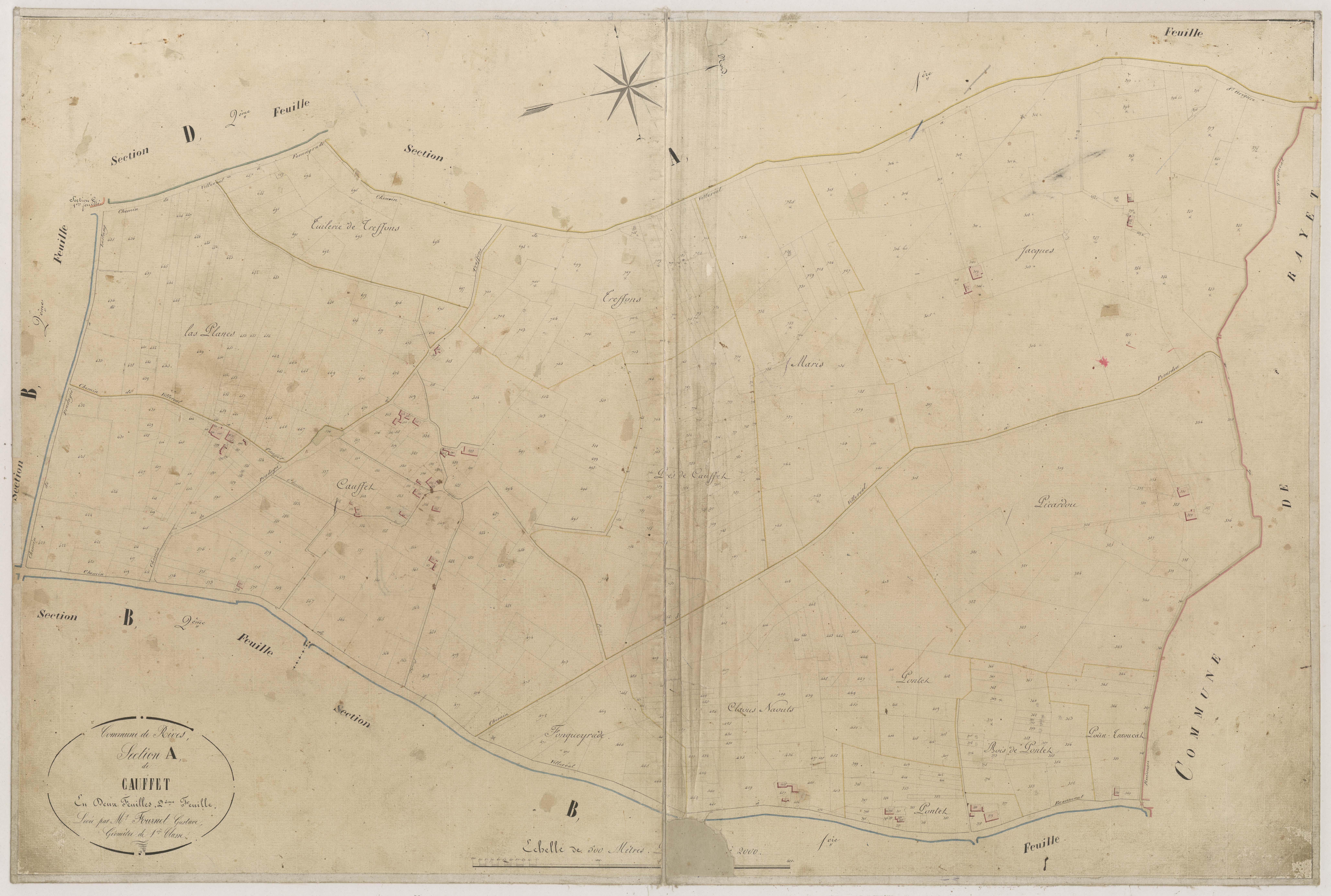 Plan napoléonien-A2 Cauffet, Rives