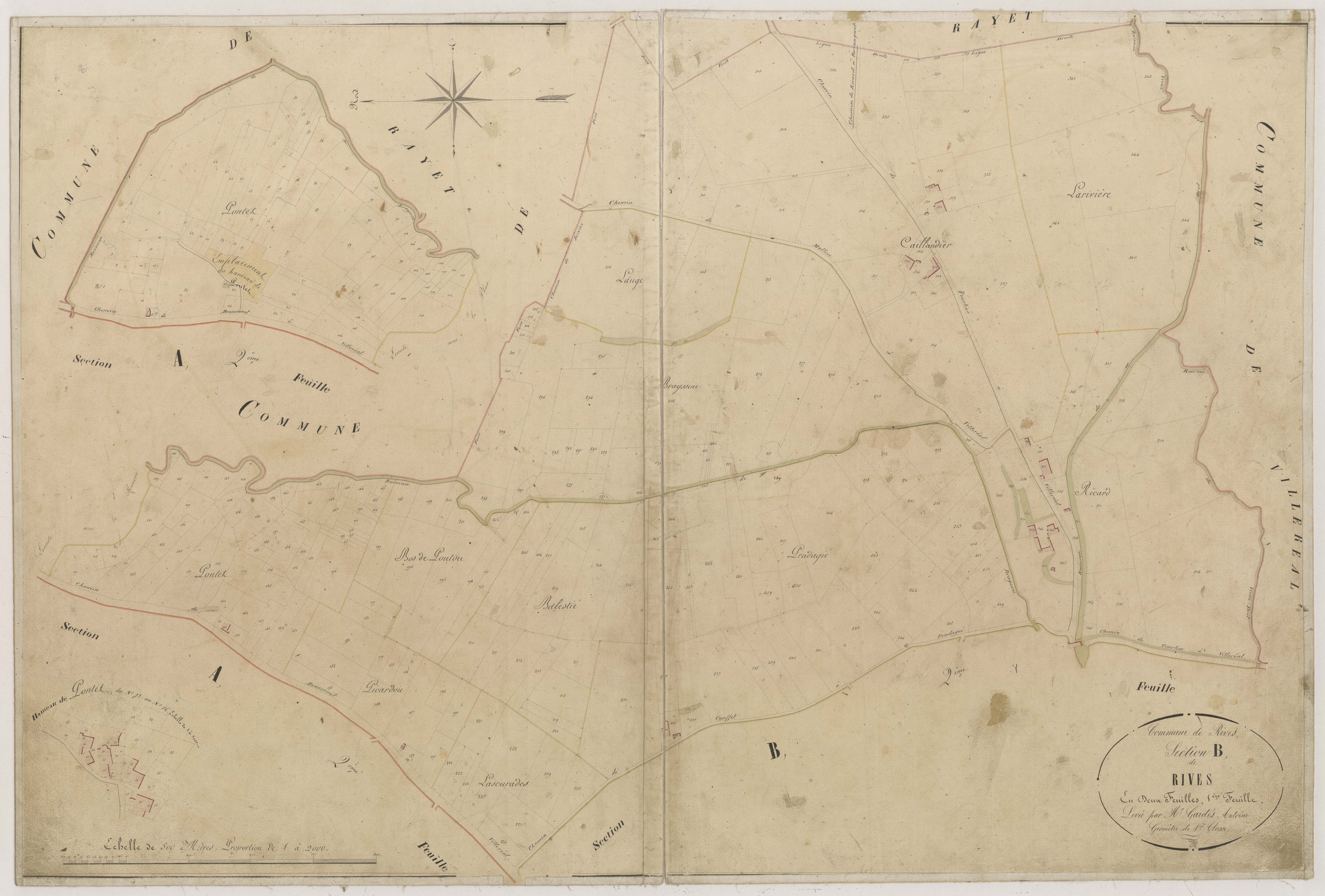 Plan napoléonien-B1 Rives, Rives