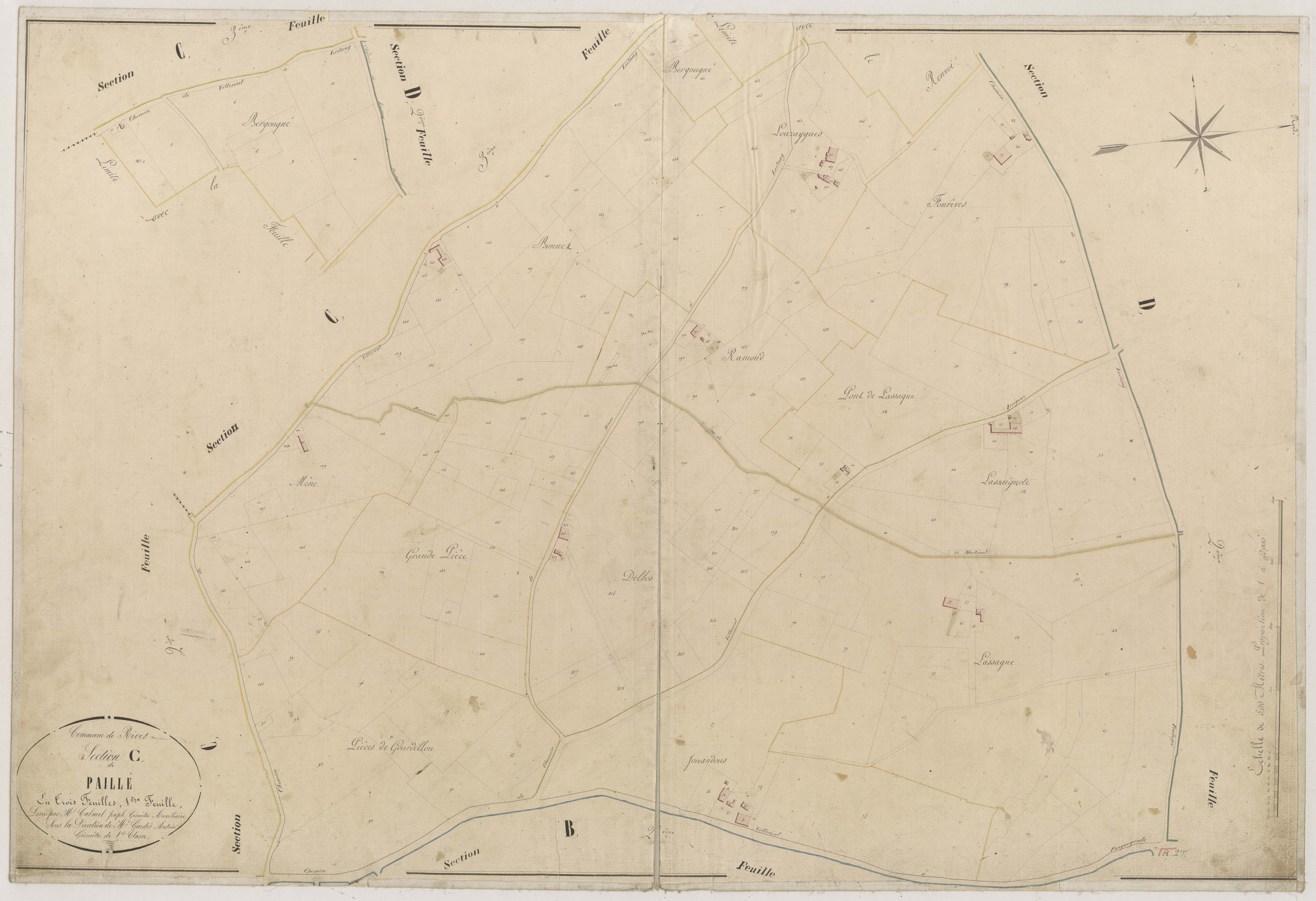Plan napoléonien-C1 Pailles, Rives