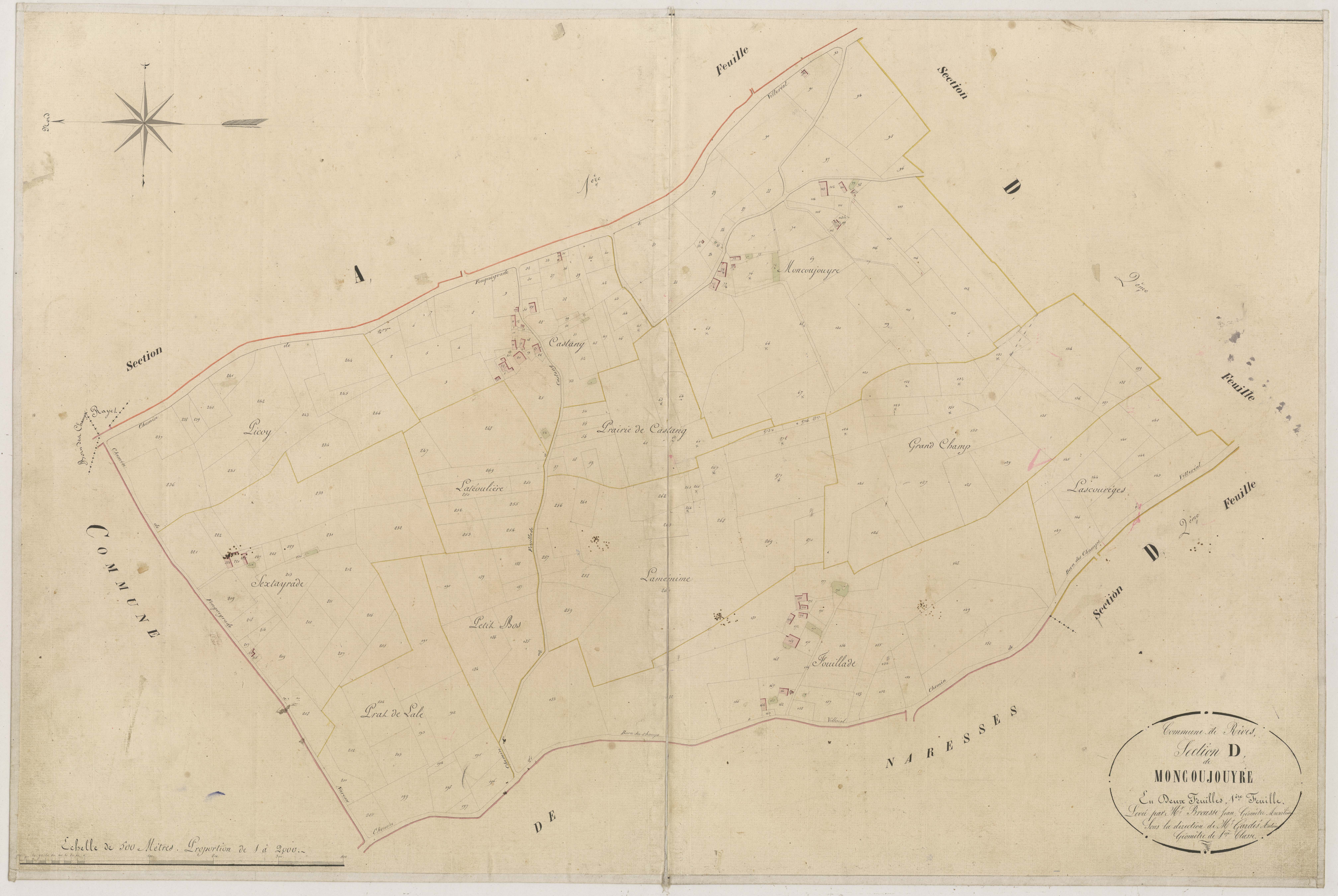 Plan napoléonien-D1 Moncoujouyre, Rives