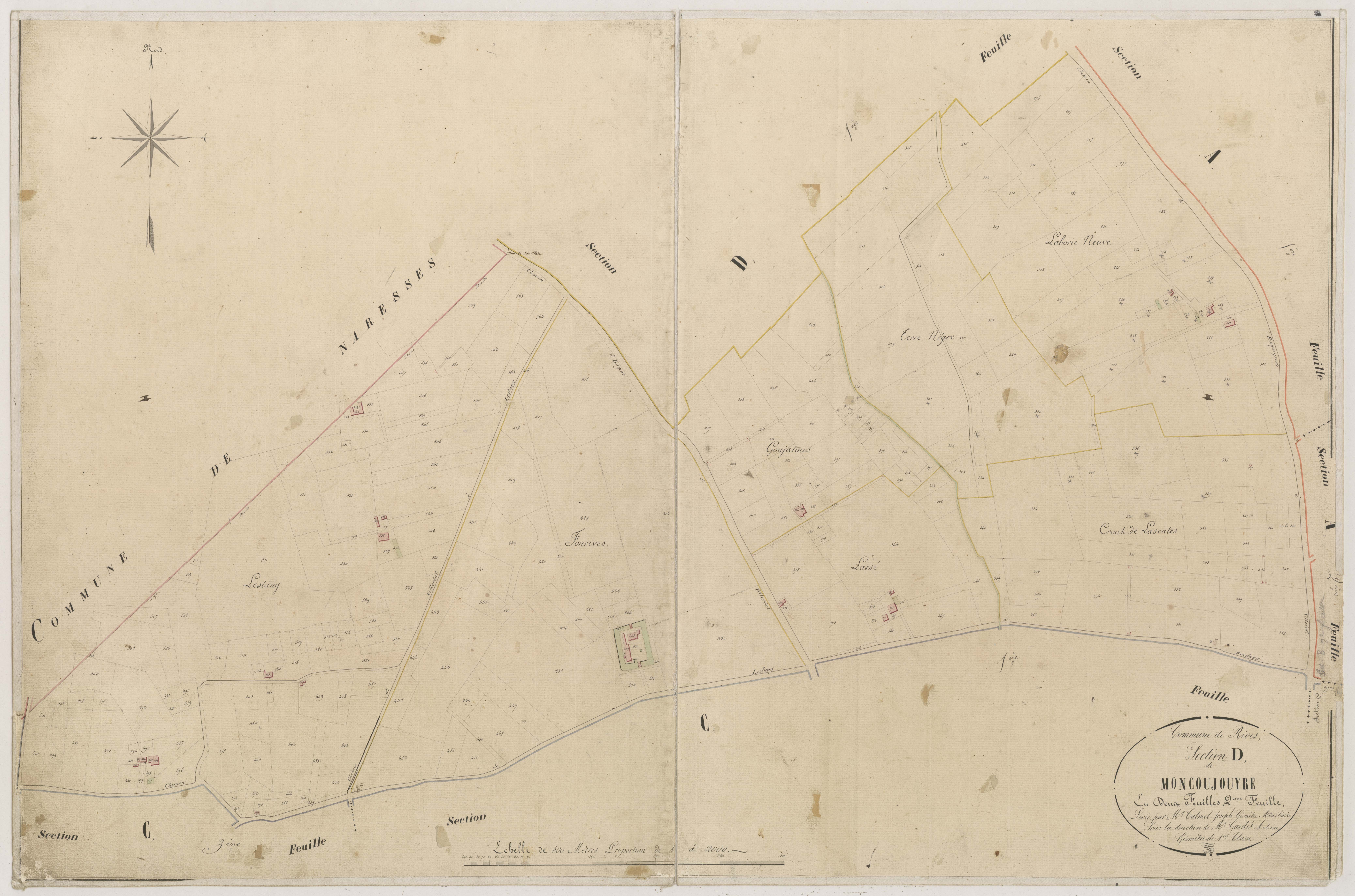 Plan napoléonien-D2 Moncoujouyre, Rives