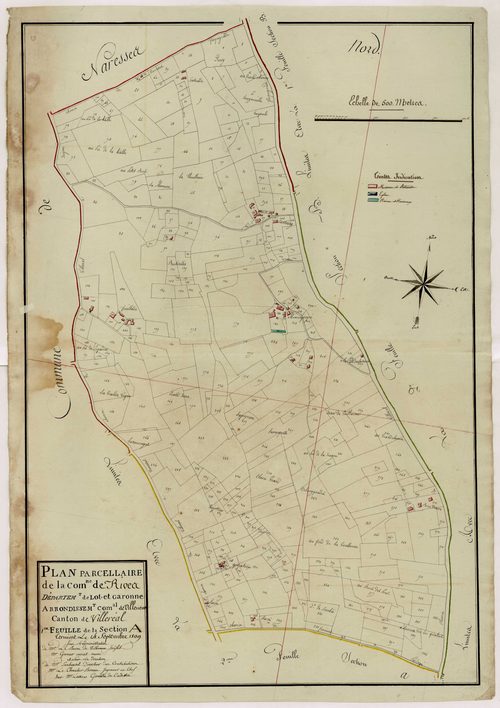 Plan primitif, atlas-A1 Fonrives, Rives