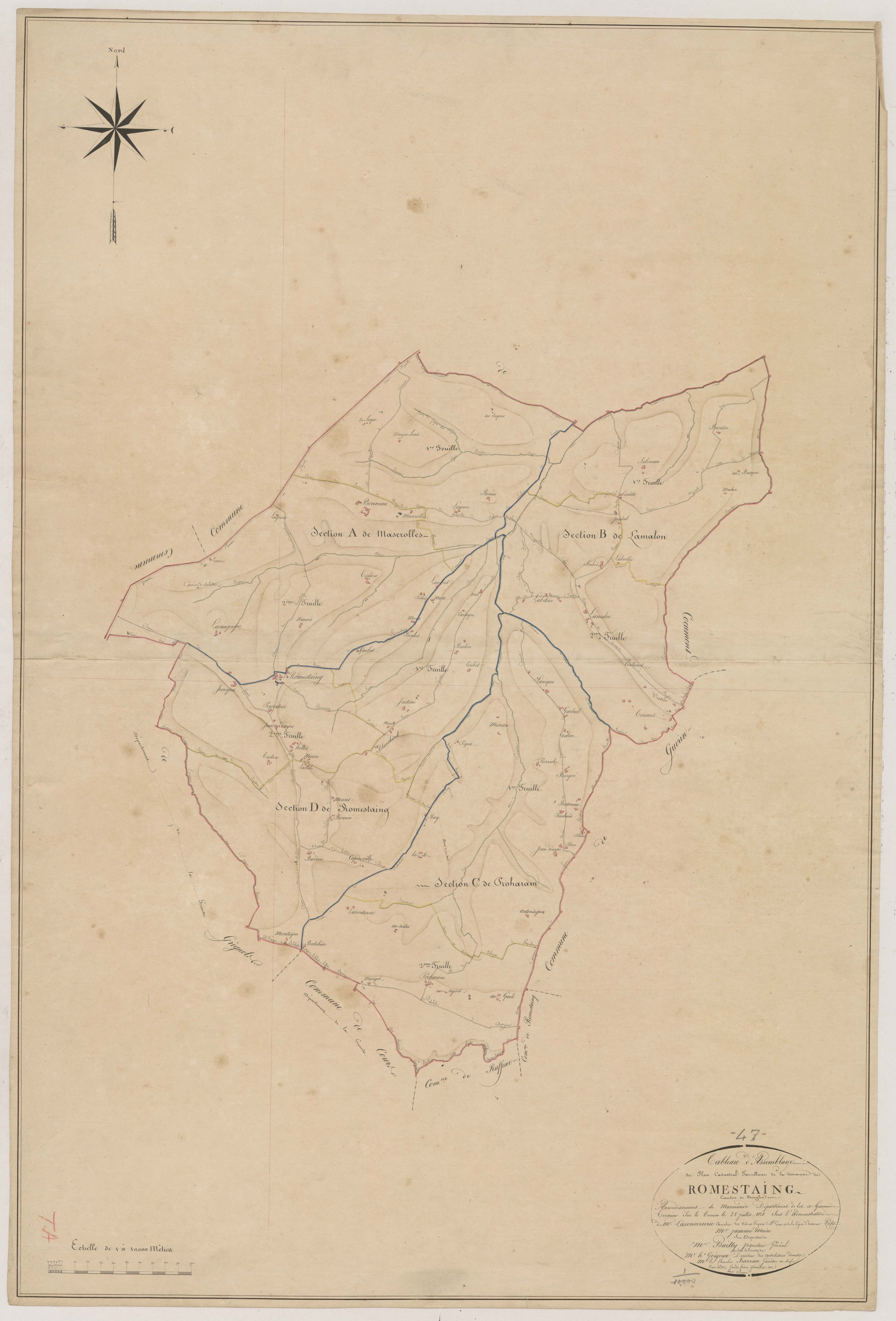 Plan napoléonien, atlas-TA, Romestaing
