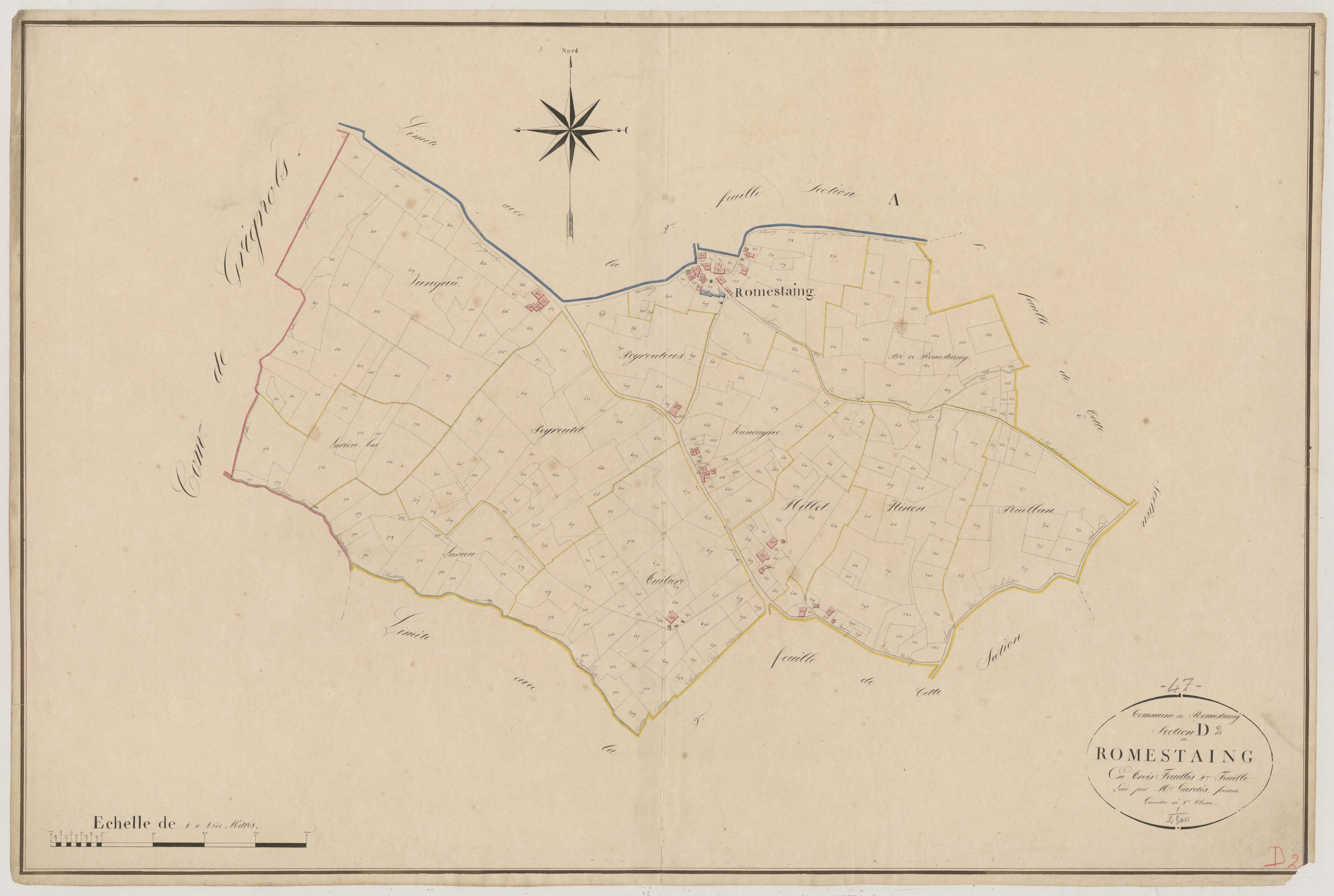 Plan napoléonien, atlas-D2 Romestaing, Romestaing