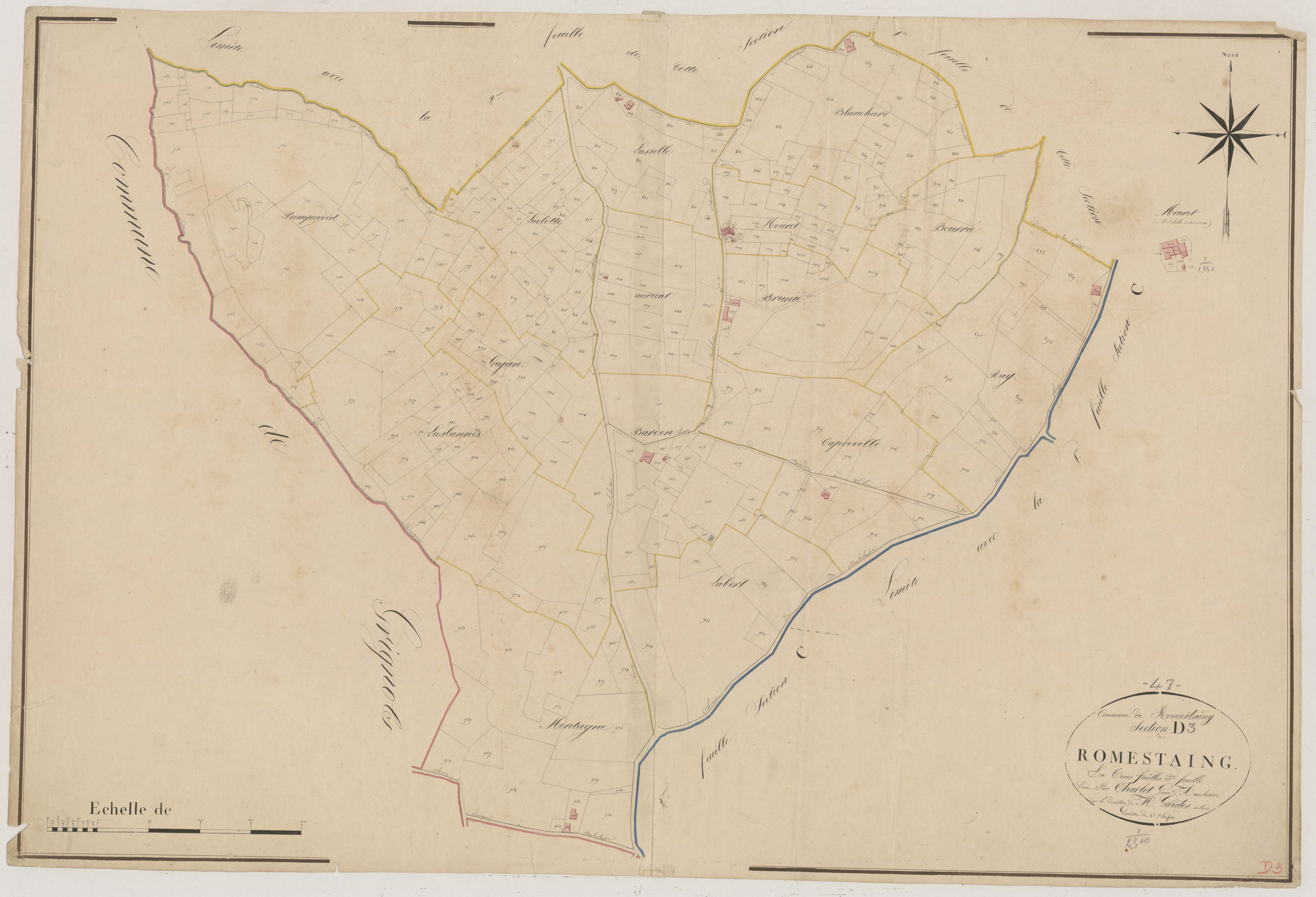Plan napoléonien, atlas-D3 Romestaing, Romestaing