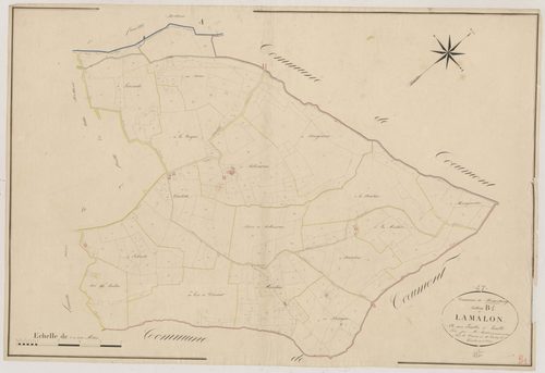 Plan napoléonien, atlas-B1 Lamalon, Romestaing