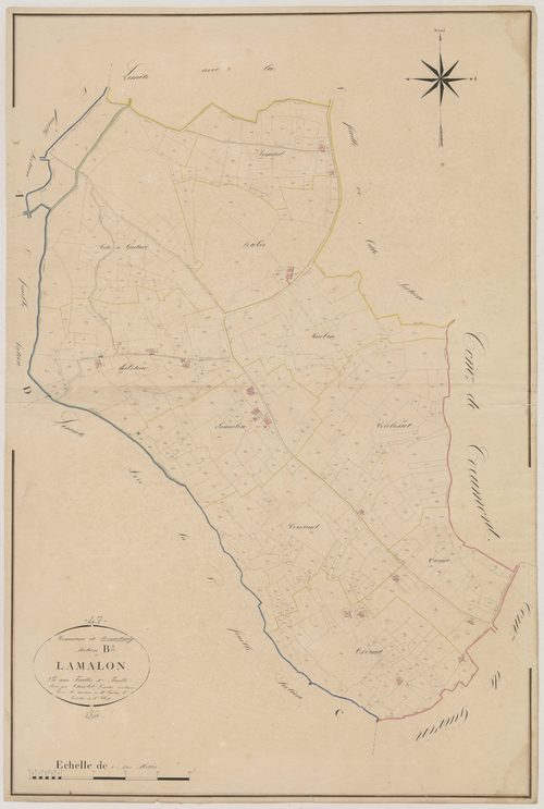 Plan napoléonien, atlas-B2 Lamalon, Romestaing