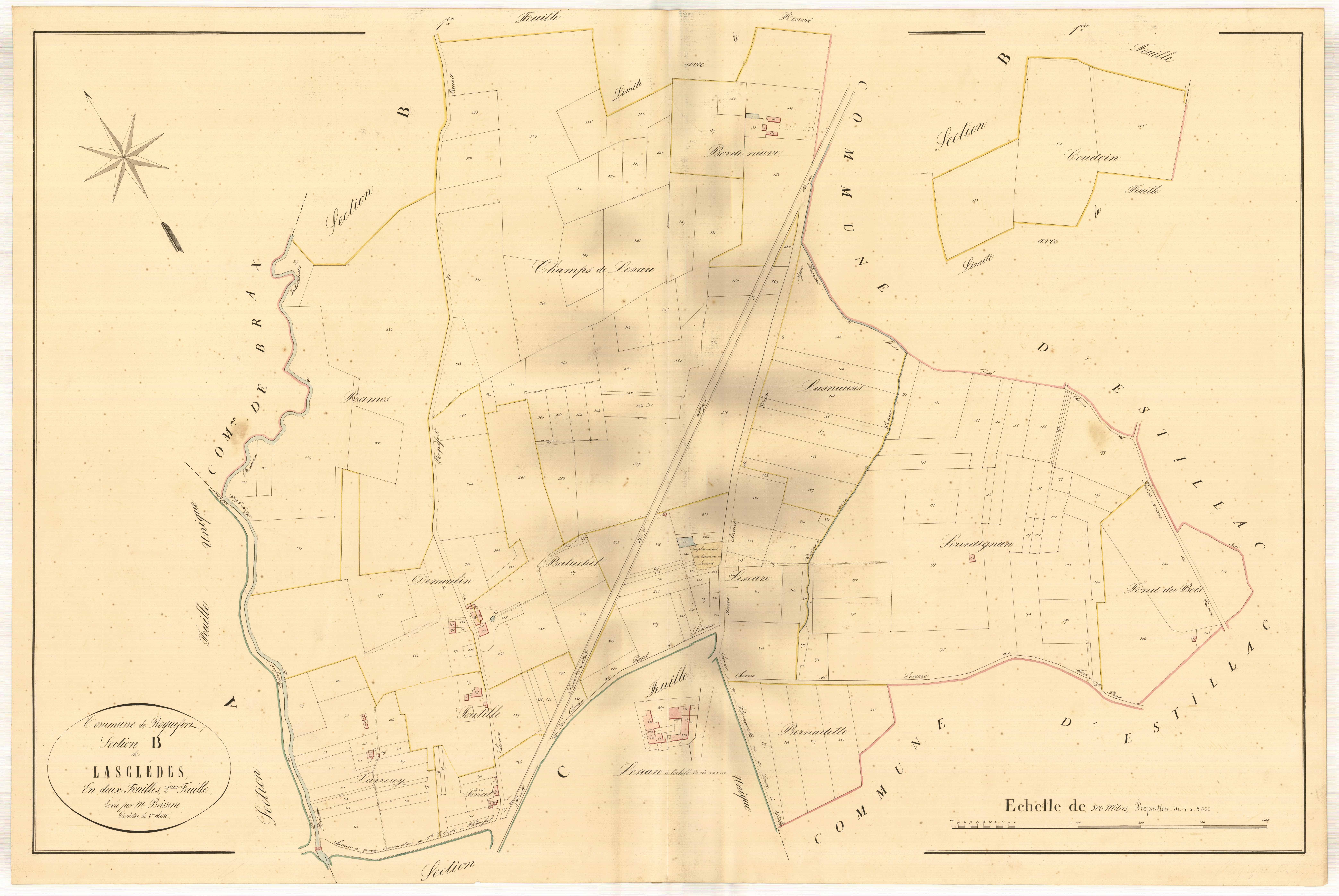 Plan napoléonien, atlas-B2 Lasclèdes, Roquefort