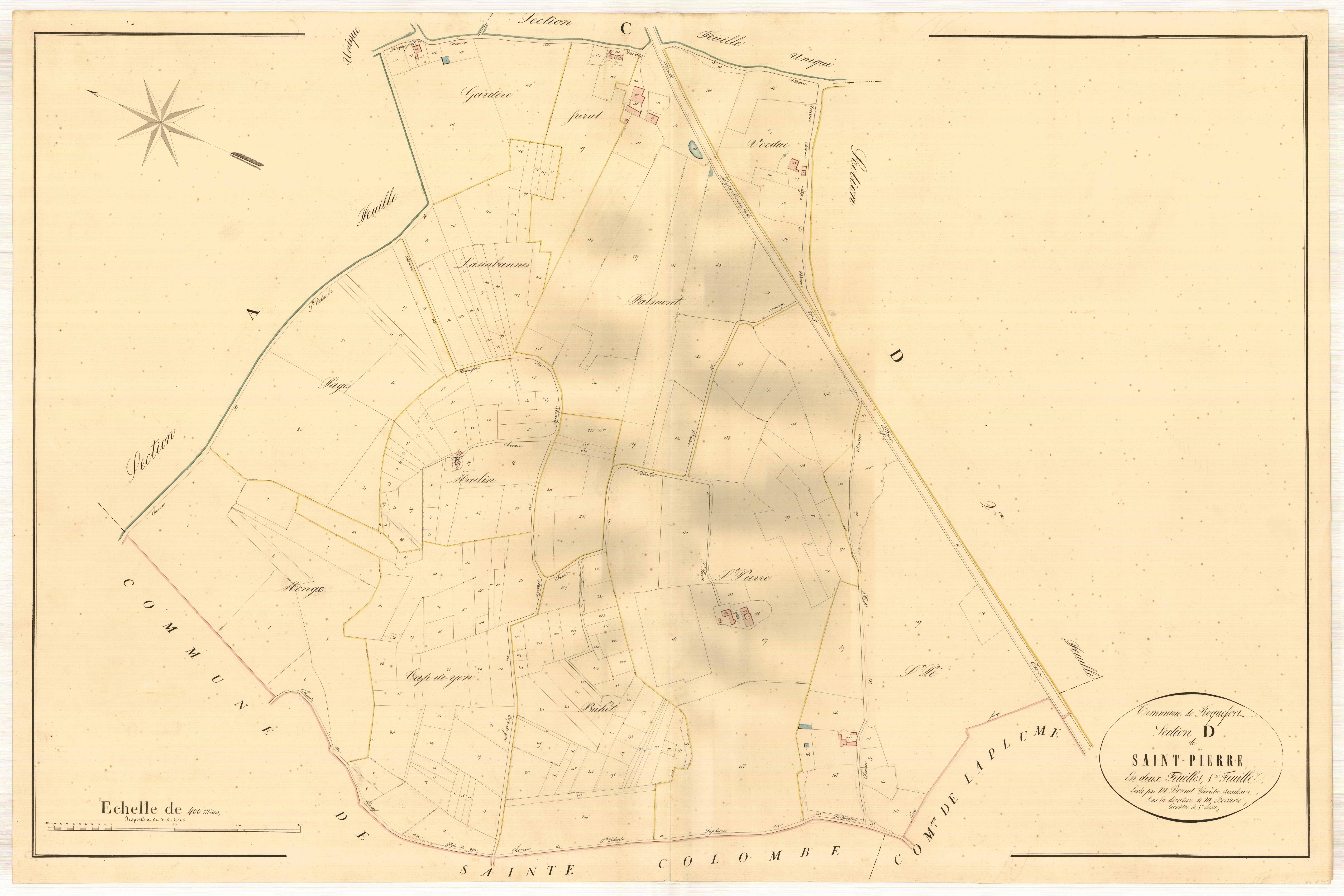 Plan napoléonien, atlas-D1 Saint-Pierre, Roquefort