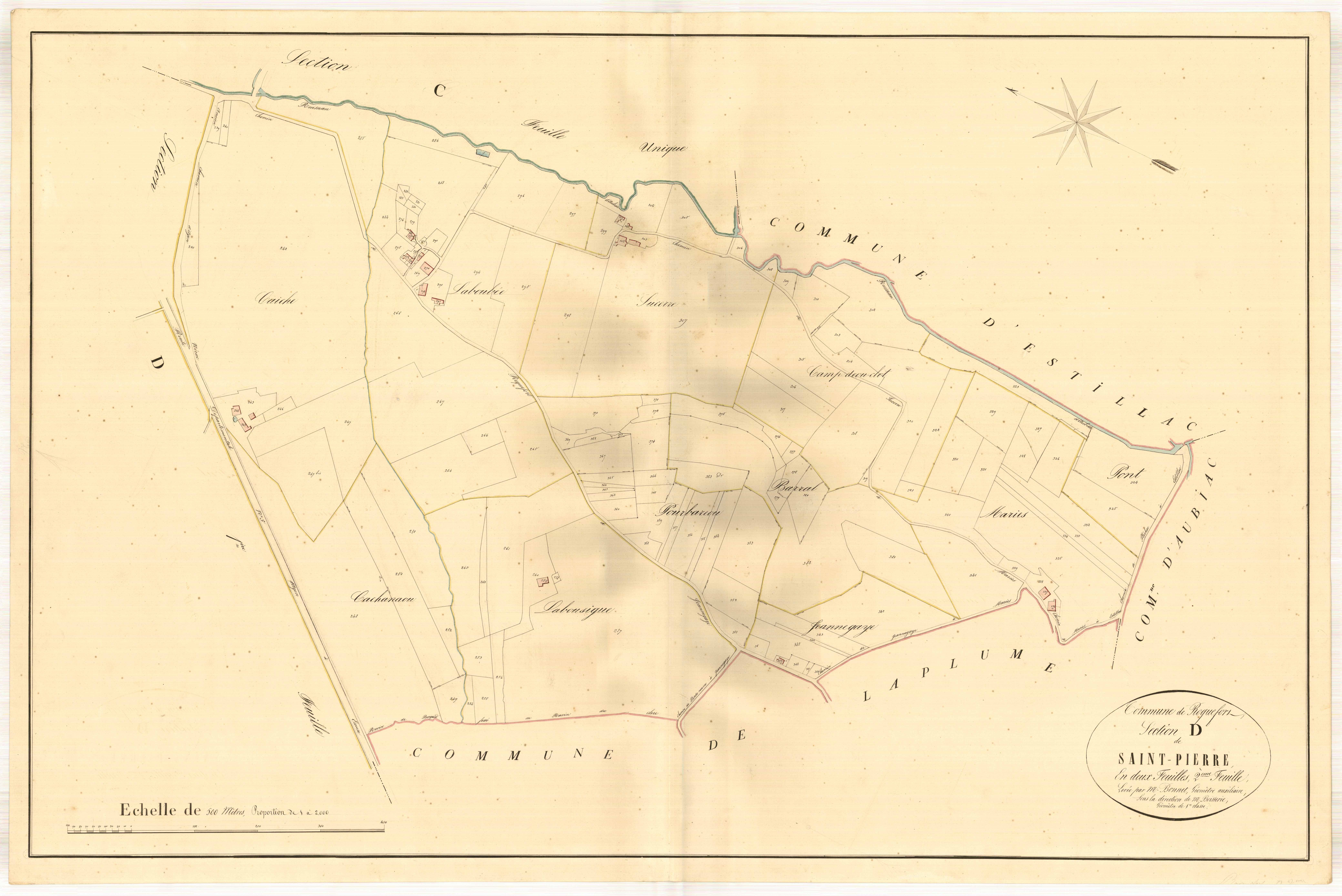 Plan napoléonien, atlas-D2 Saint-Pierre, Roquefort