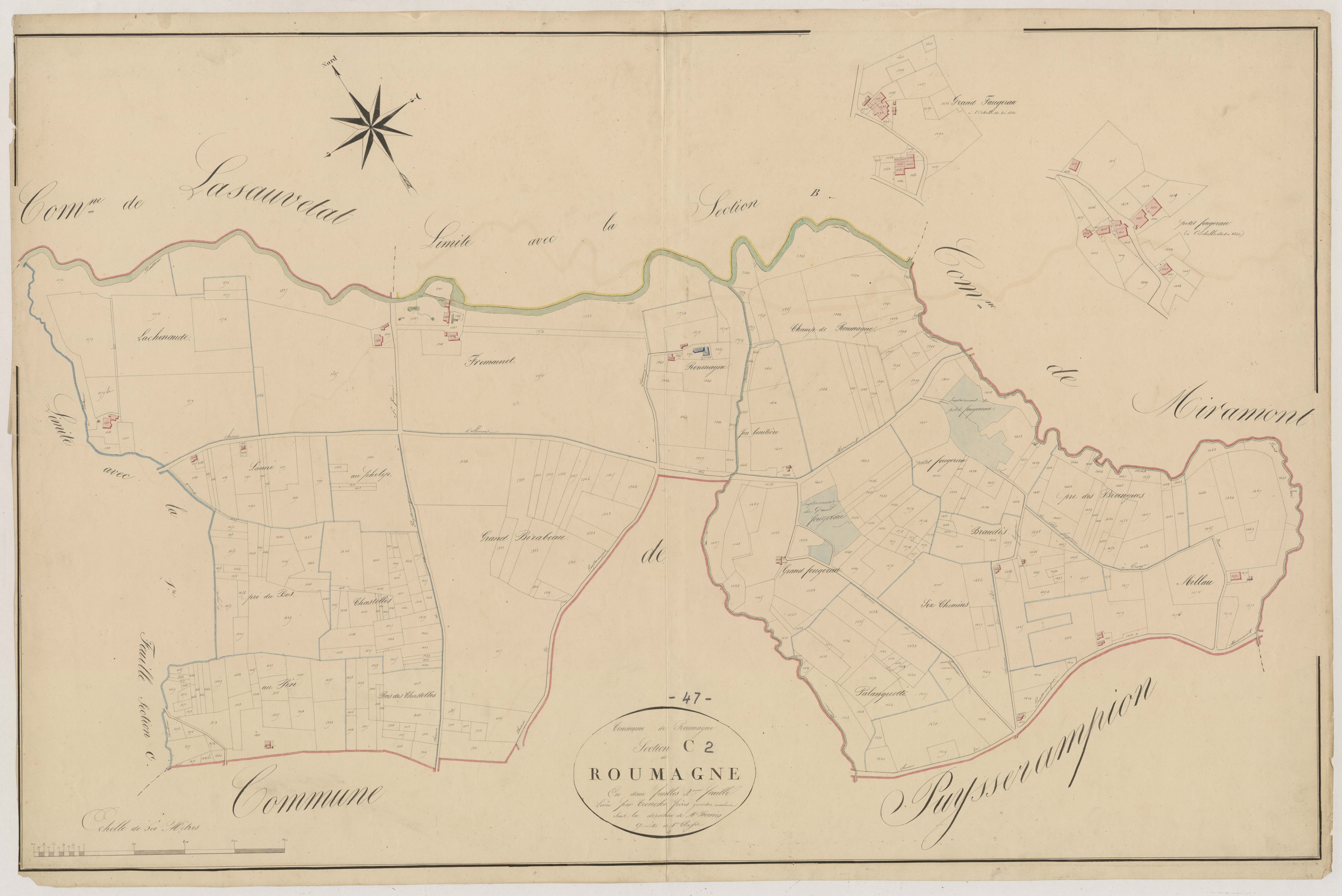 Plan napoléonien, atlas-C2 Roumagne, Roumagne